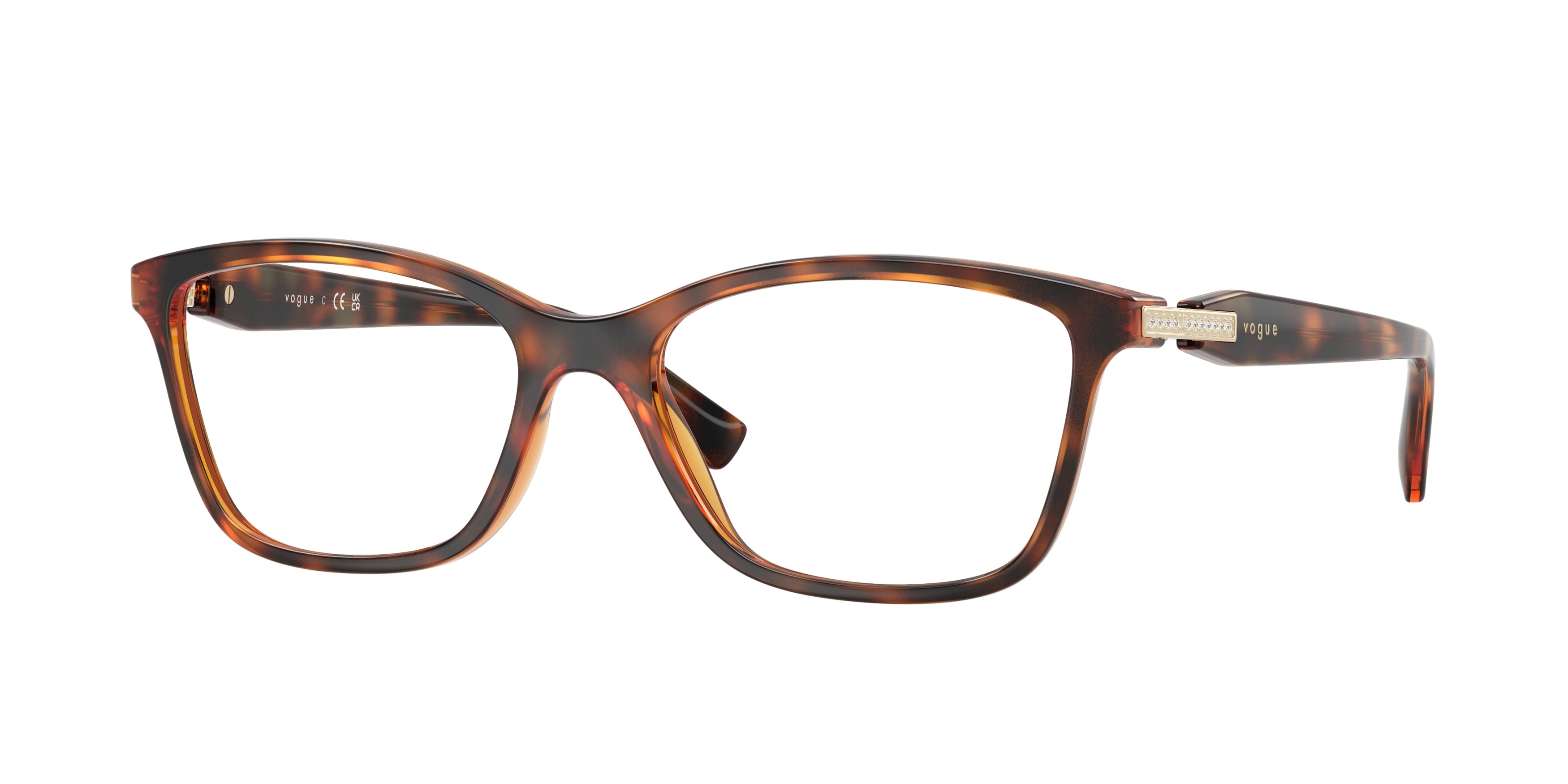 Vogue VO5680B Pillow Eyeglasses W656-Dark Havana 54-140-17 - Color Map Brown