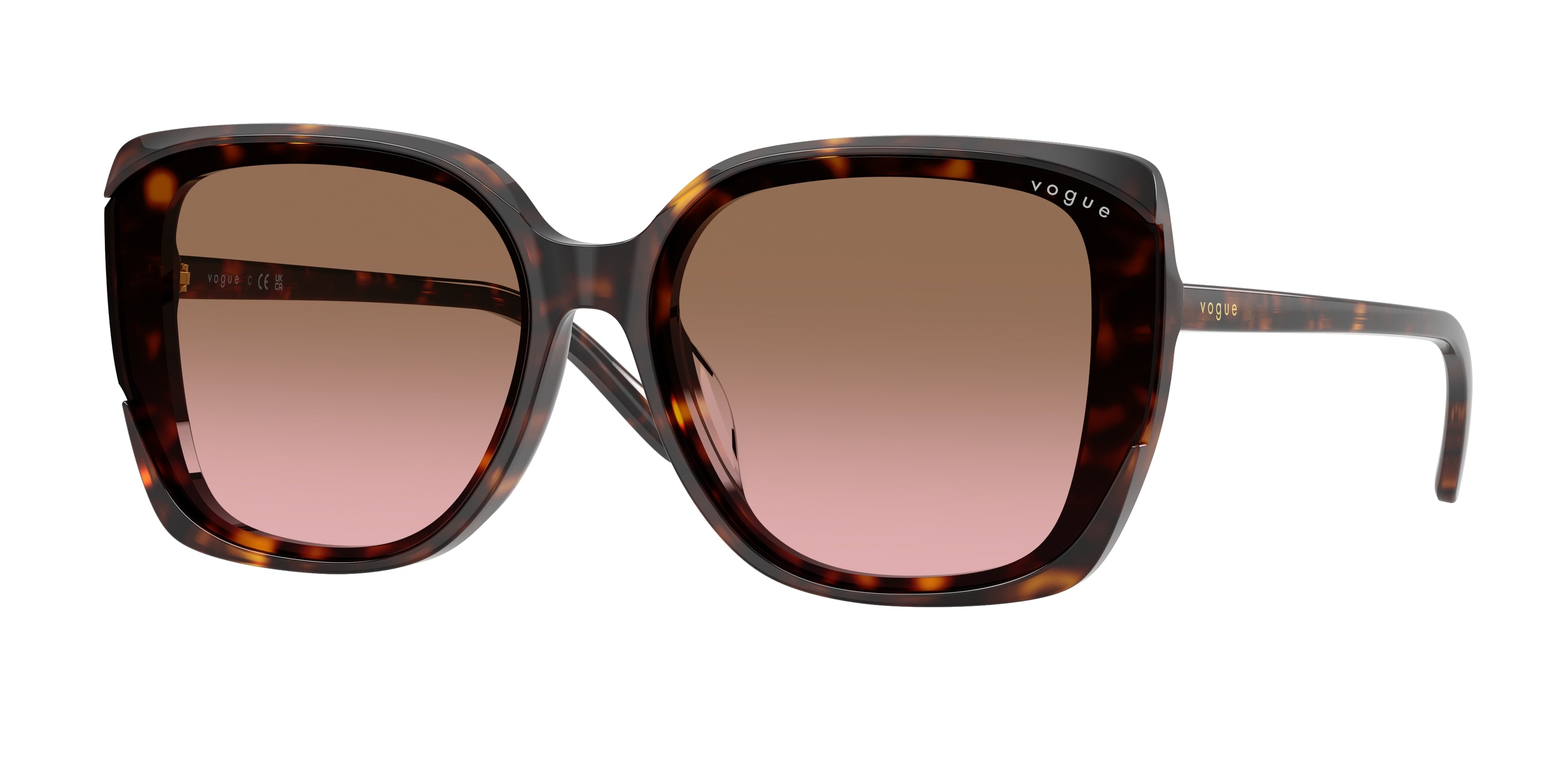 Vogue VO5684SD Square Sunglasses W65614-Dark Havana 65-145-15 - Color Map Brown