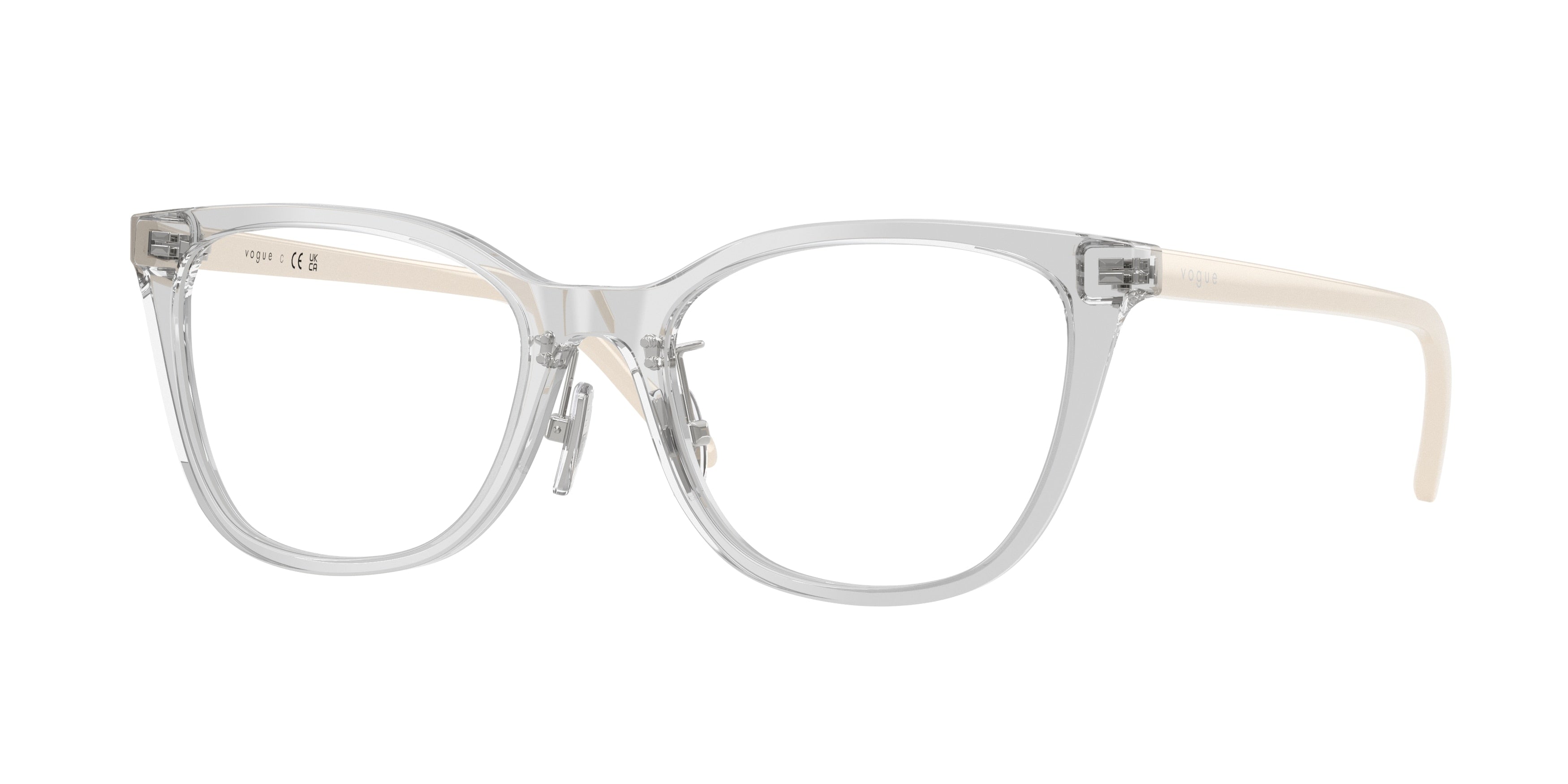 Vogue VO5685D Cat Eye Eyeglasses 3251-Transparent Grey 53-145-18 - Color Map Grey