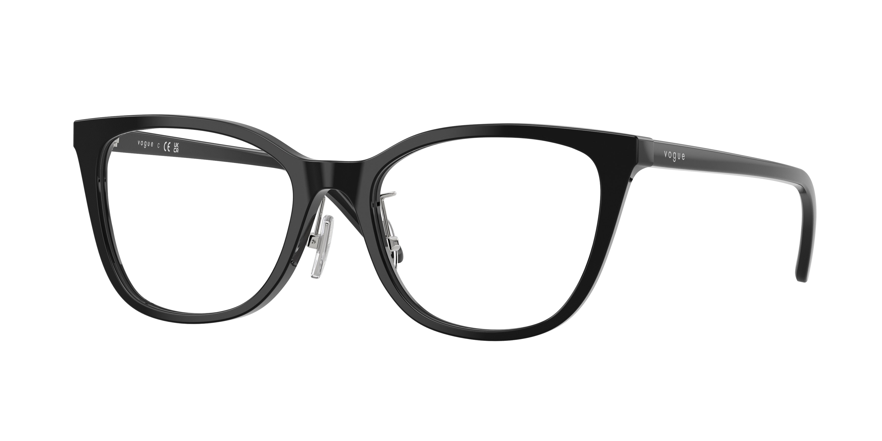 Vogue VO5685D Cat Eye Eyeglasses W44-Black 53-145-18 - Color Map Black