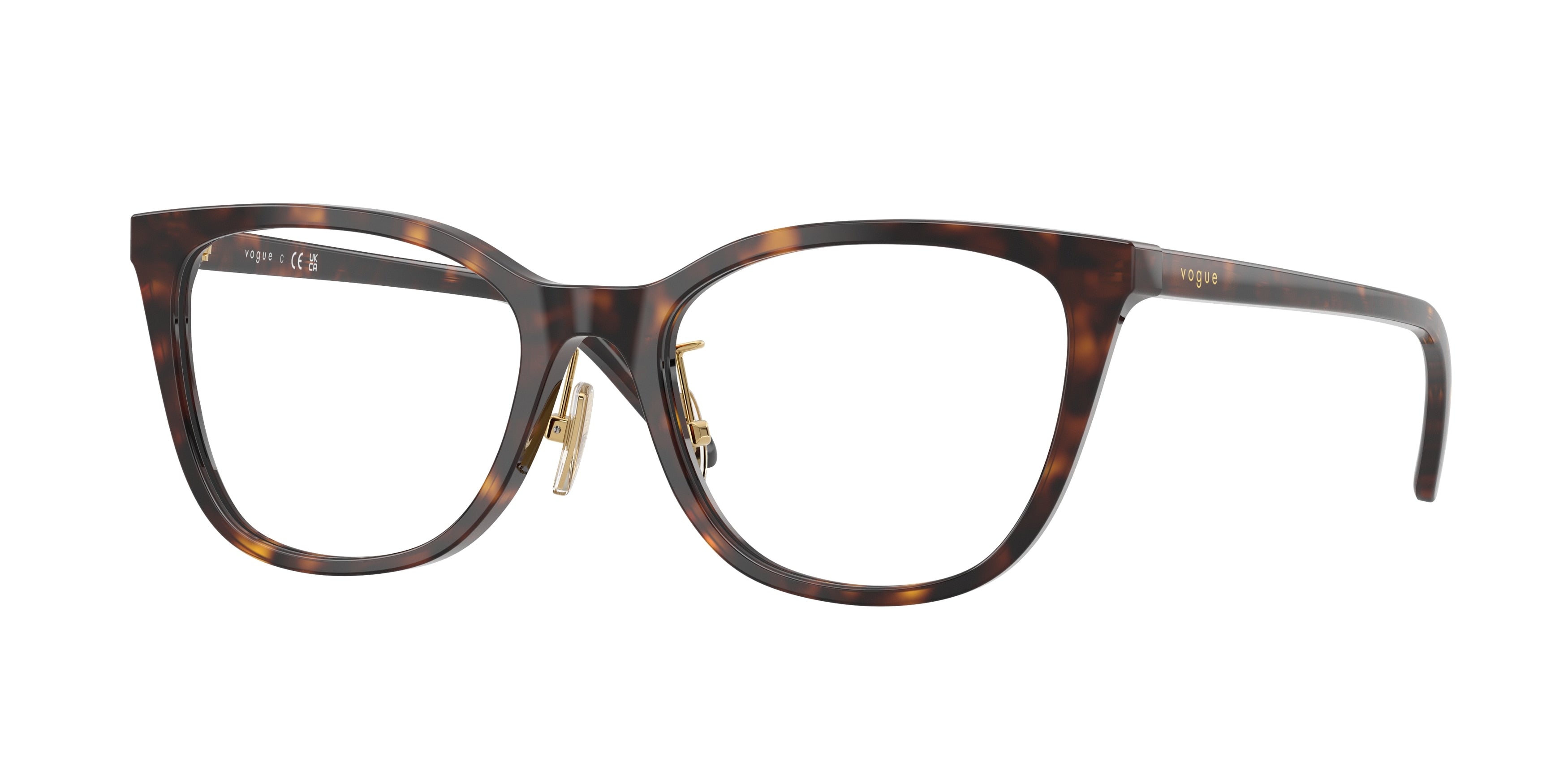 Vogue VO5685D Cat Eye Eyeglasses W656-Dark Havana 53-145-18 - Color Map Brown