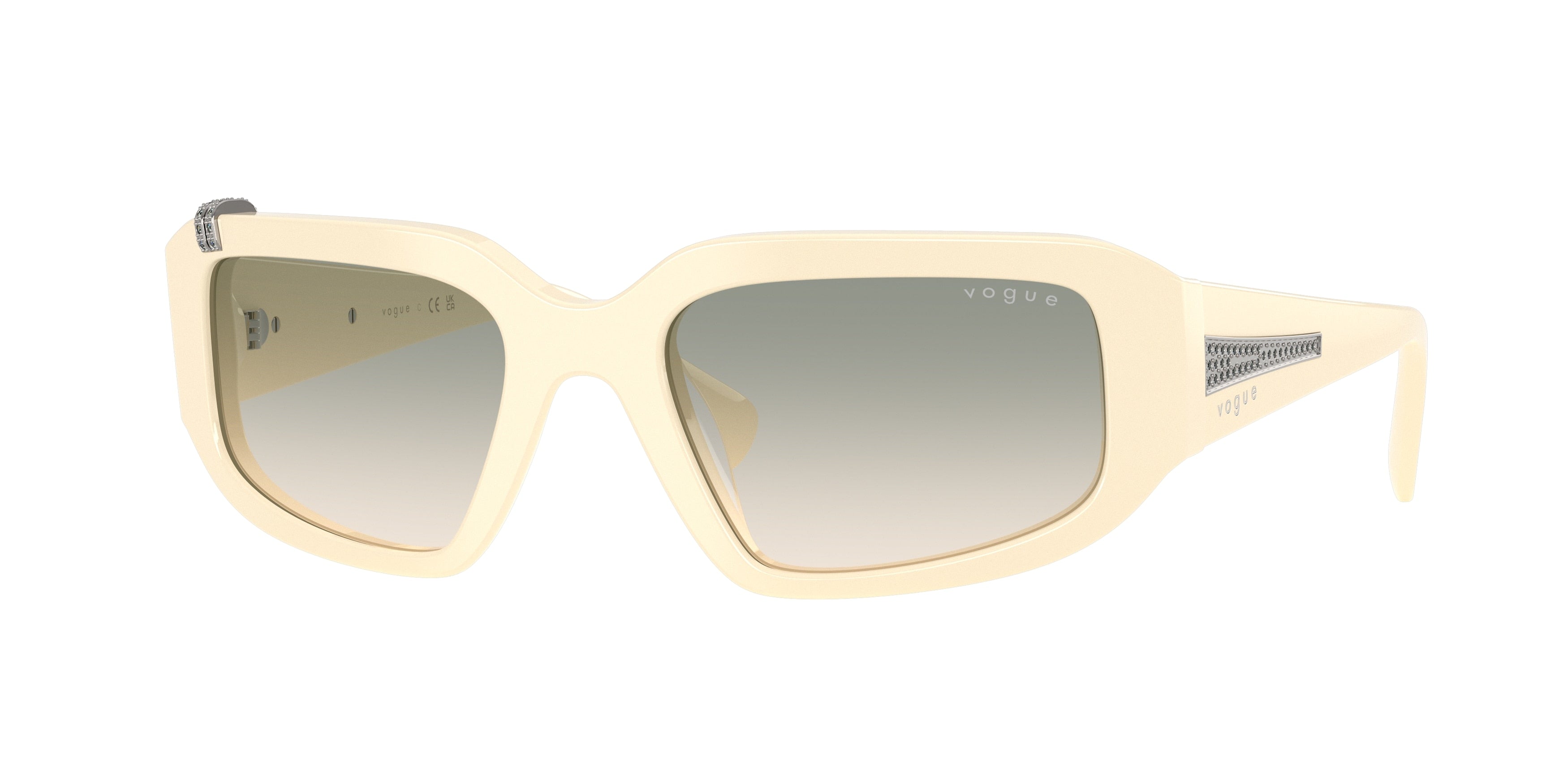 Vogue VO5688SB Irregular Sunglasses  31672C-Full Ivory 55-130-20 - Color Map White