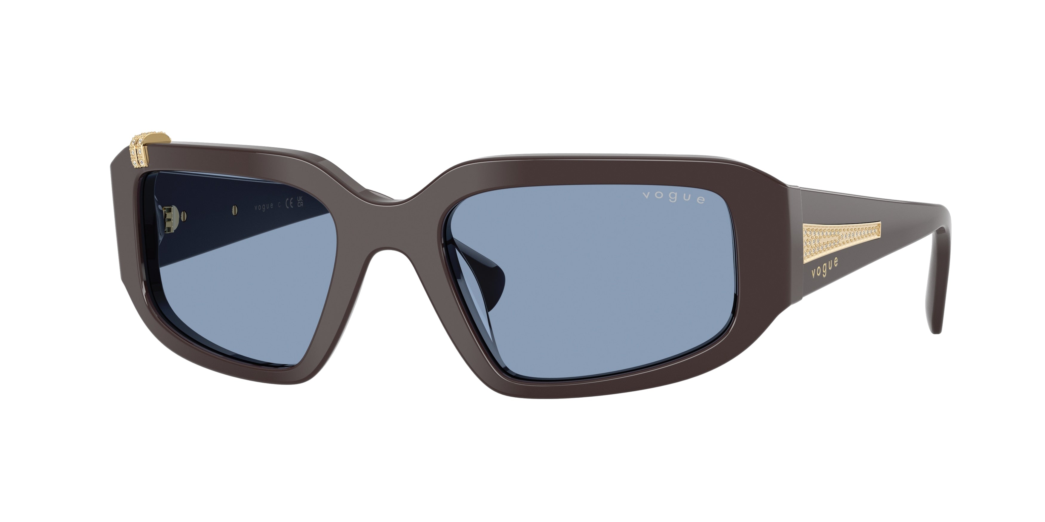 Vogue VO5688SB Irregular Sunglasses 326972-Mocha 55-130-20 - Color Map Brown