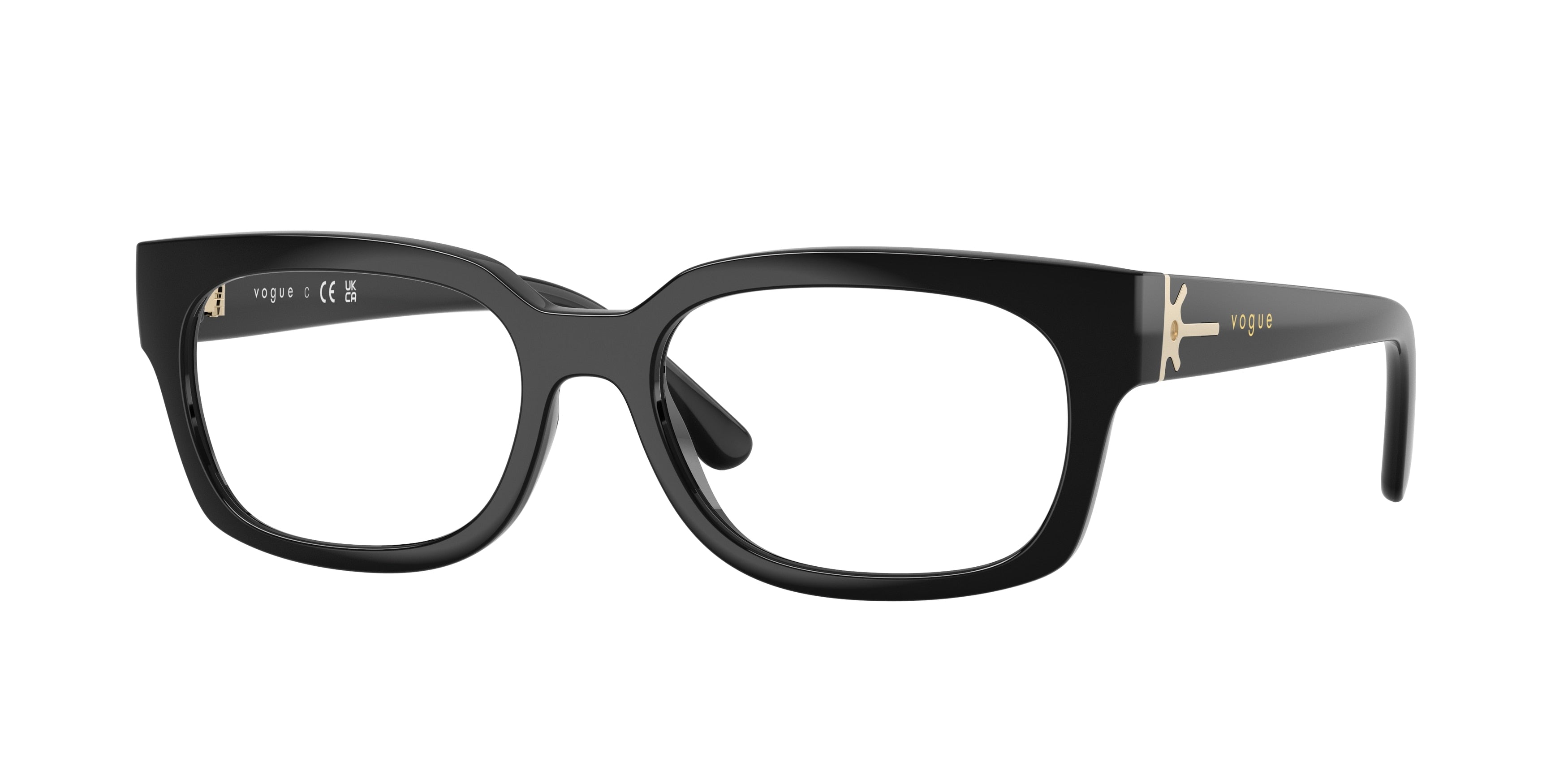 Vogue VO5689F Pillow Eyeglasses W44-Black 53-145-17 - Color Map Black