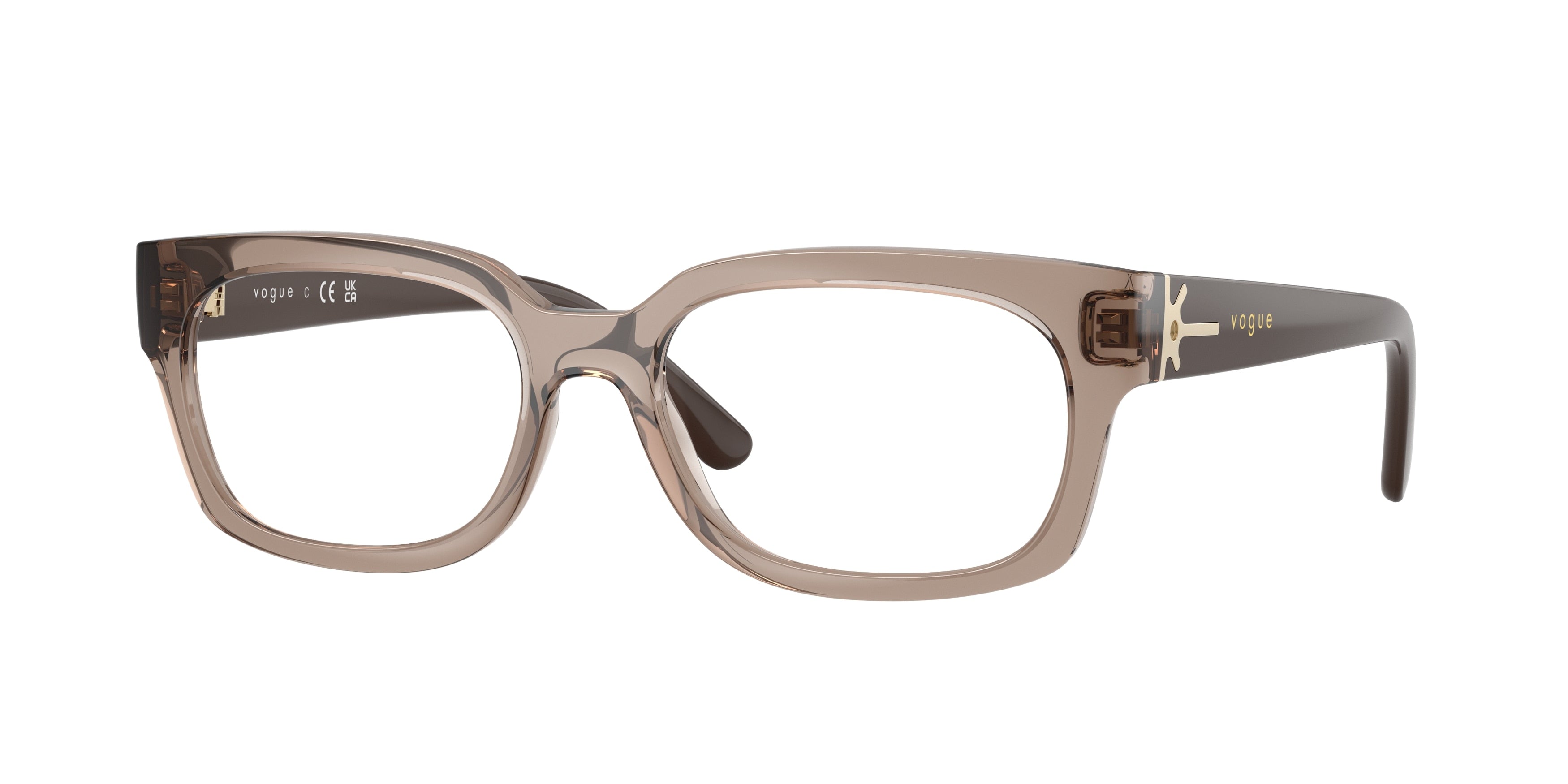 Vogue VO5689 Pillow Eyeglasses 2940-Transparent Brown 53-140-17 - Color Map Brown