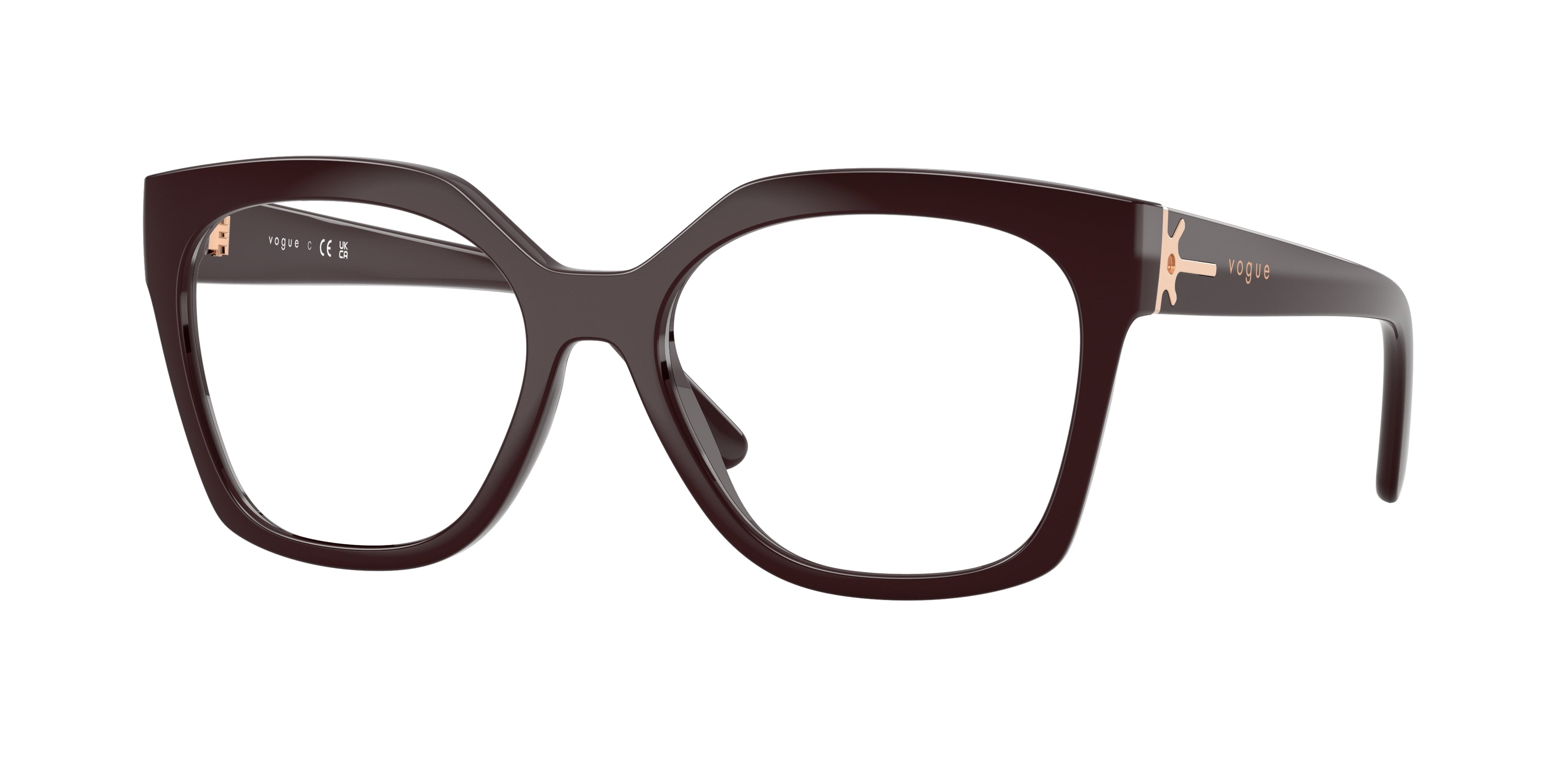 Vogue VO5691 Square Eyeglasses 3288-Full Bordeaux 54-140-17 - Color Map Red