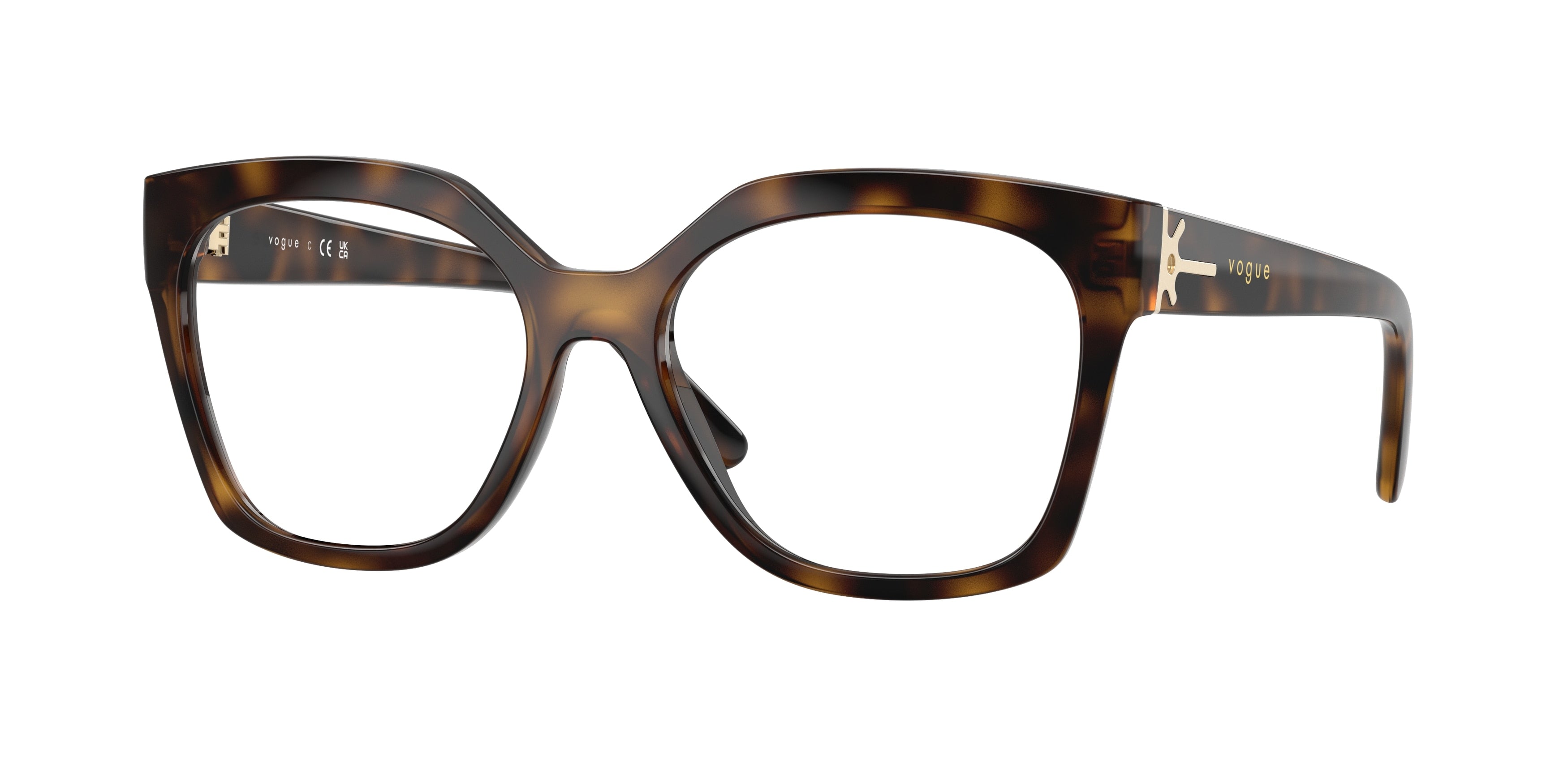 Vogue VO5691 Square Eyeglasses W656-Dark Havana 54-140-17 - Color Map Brown
