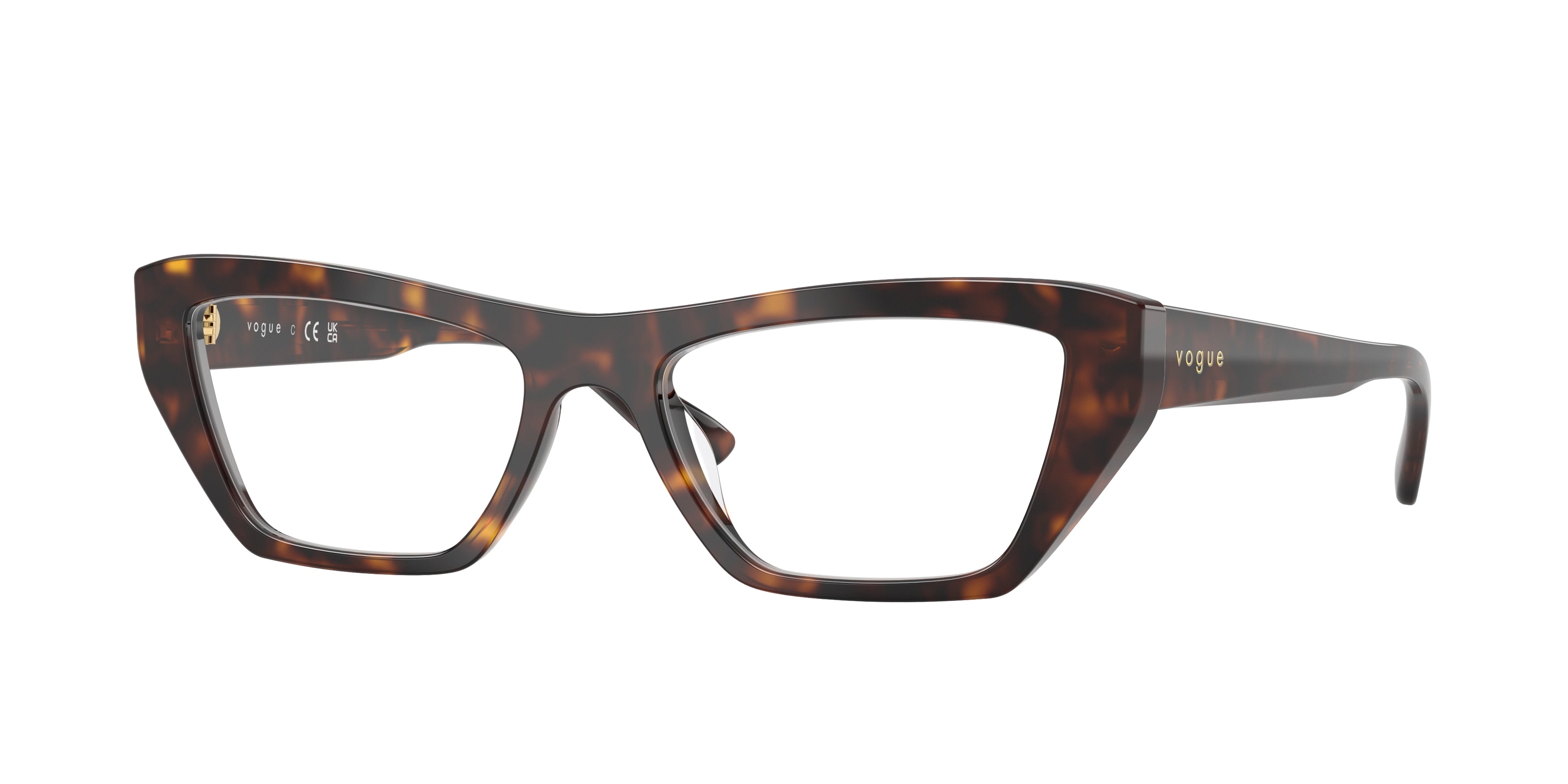 Vogue VO5701U Cat Eye Eyeglasses W656-Dark Havana 53-140-17 - Color Map Brown