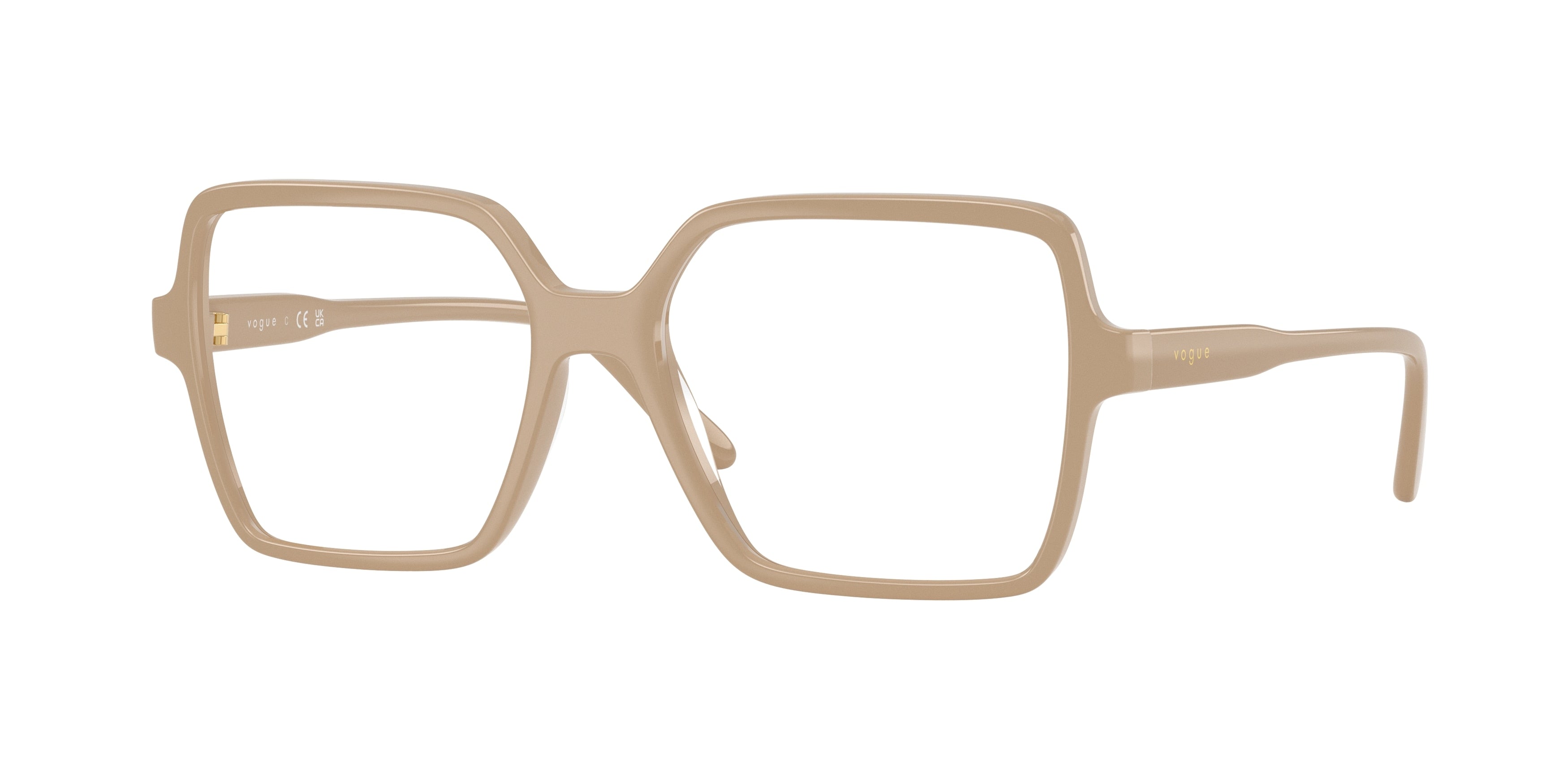 Vogue VO5702F Square Eyeglasses 2990-Transparent Caramel 53-145-17 - Color Map Brown