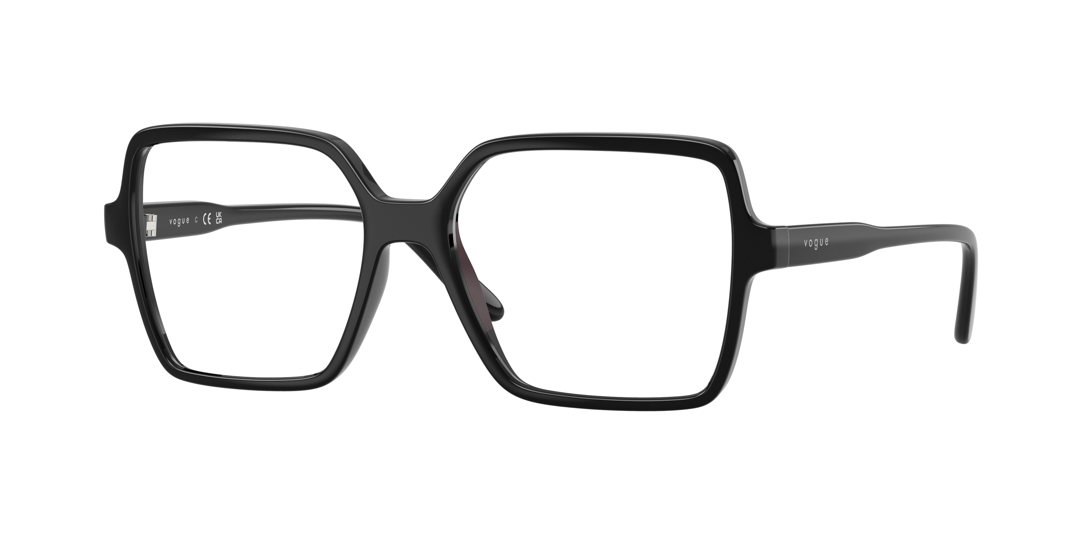 Vogue VO5702F Square Eyeglasses W44-Black 53-145-17 - Color Map Black