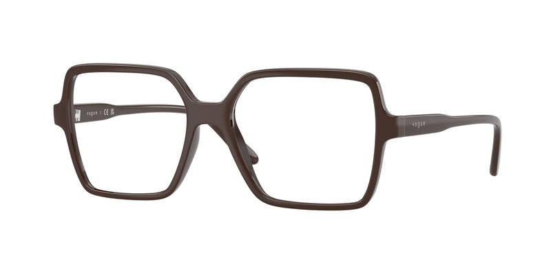 Vogue VO5702 Square Eyeglasses 2252-Full Brown 53-140-16 - Color Map Brown