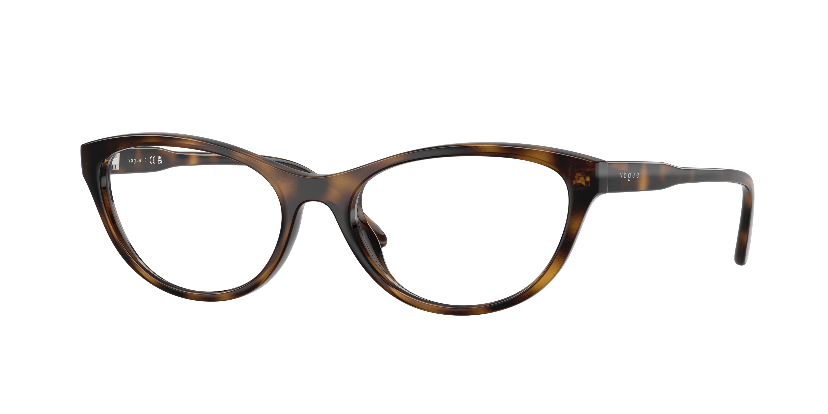Vogue VO5703U Oval Eyeglasses W656-Dark Havana 53-140-17 - Color Map Brown