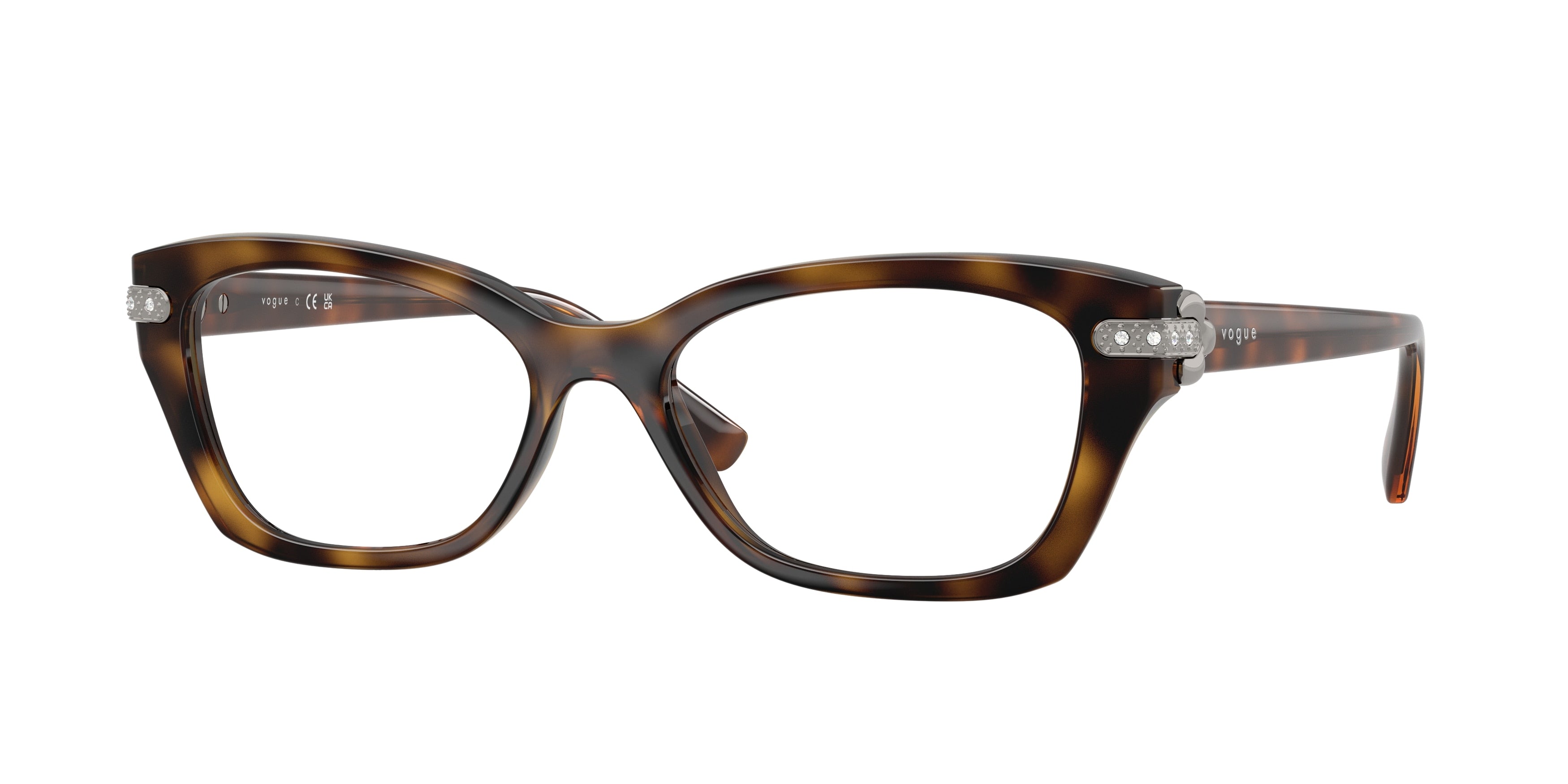 Vogue VO5704B Cat Eye Eyeglasses W656-Dark Havana 54-140-17 - Color Map Brown