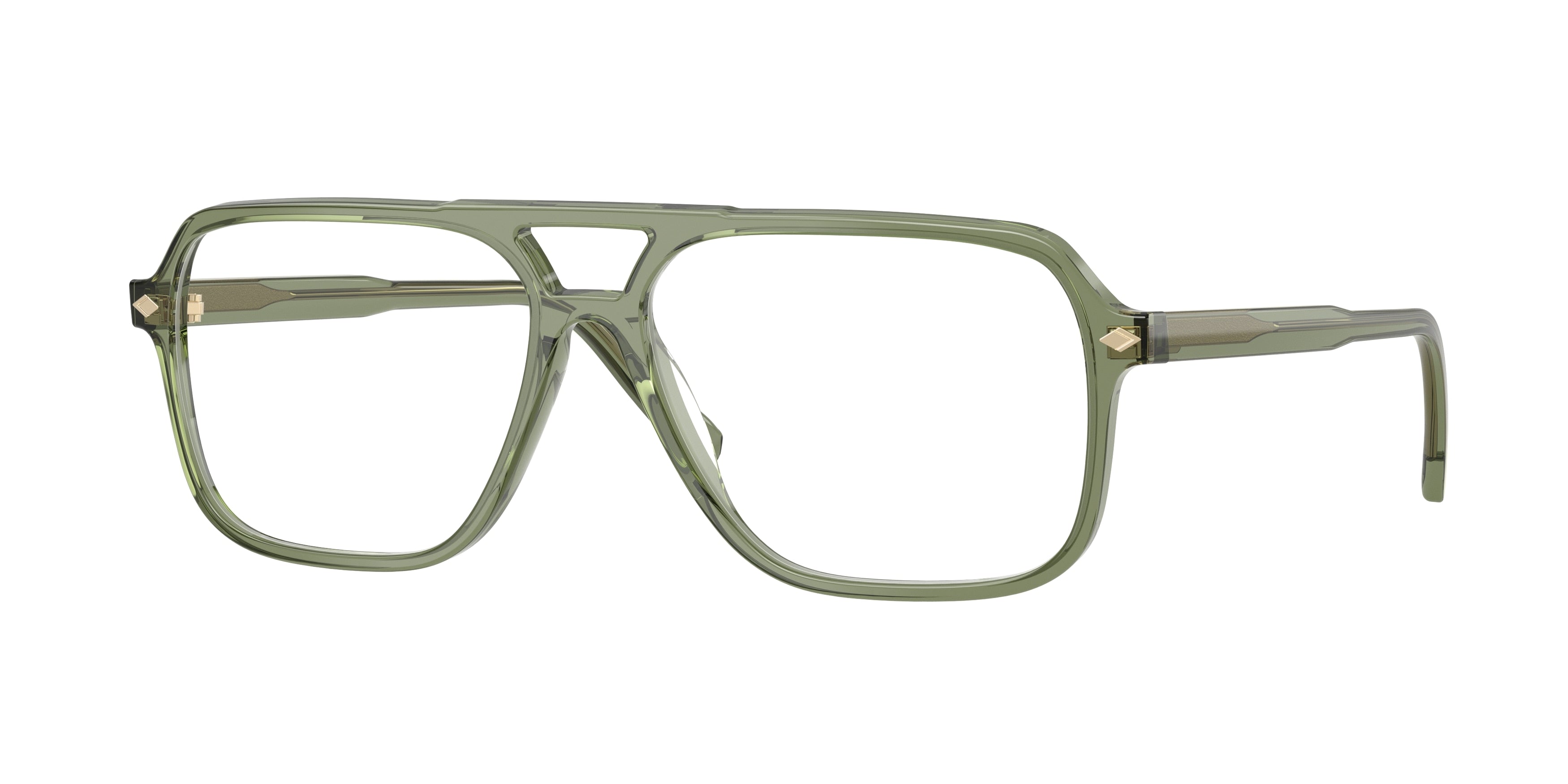 Vogue VO5709 Pillow Eyeglasses 3187-Transparent Green 57-145-14 - Color Map Green