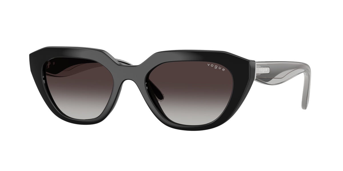 Vogue VO5711S Irregular Sunglasses W44/8G-Black 51-140-19 - Color Map Black