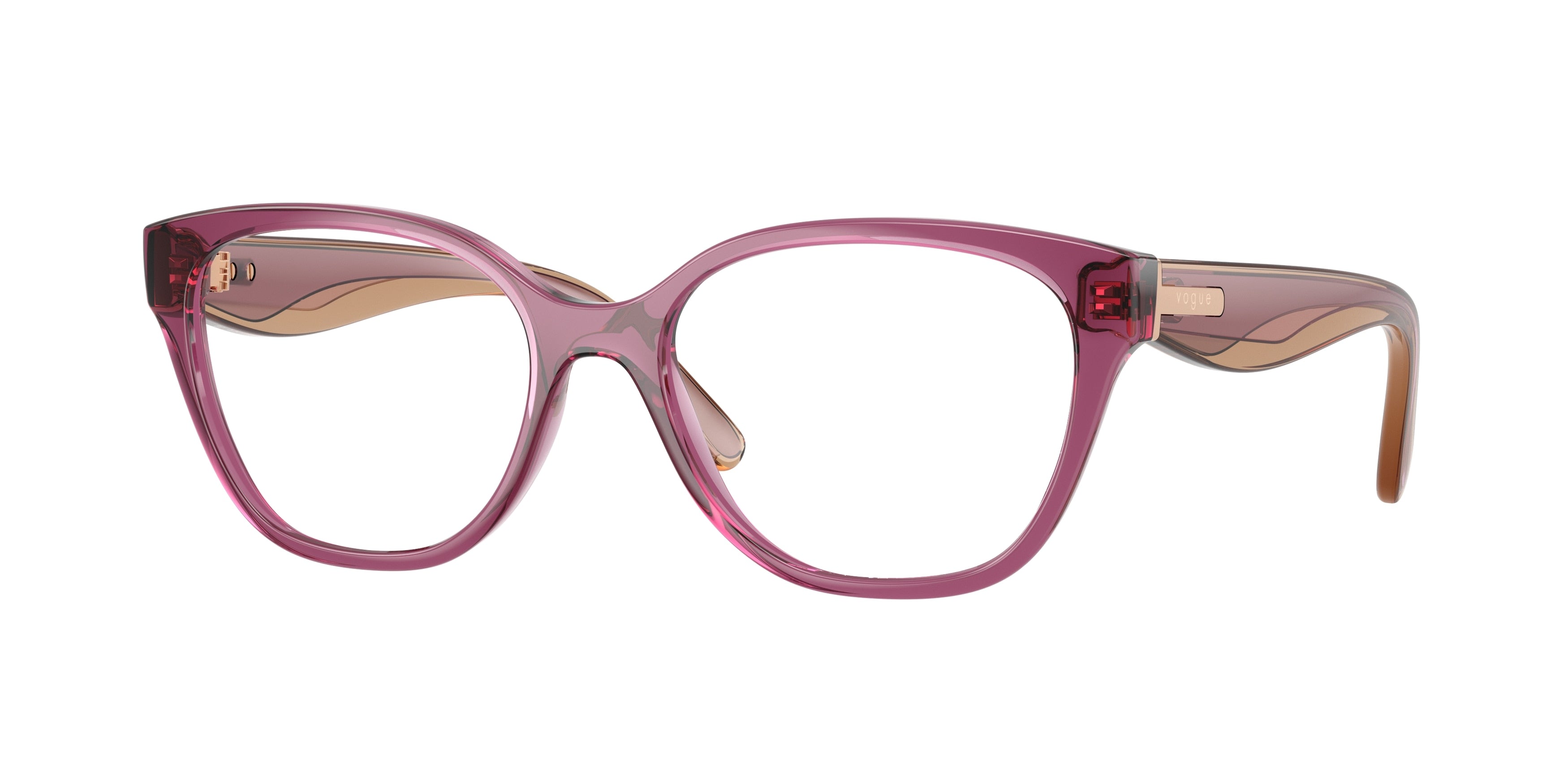Vogue VO5712 Phantos Eyeglasses 3227-Transparent Purple 51-140-17 - Color Map Violet