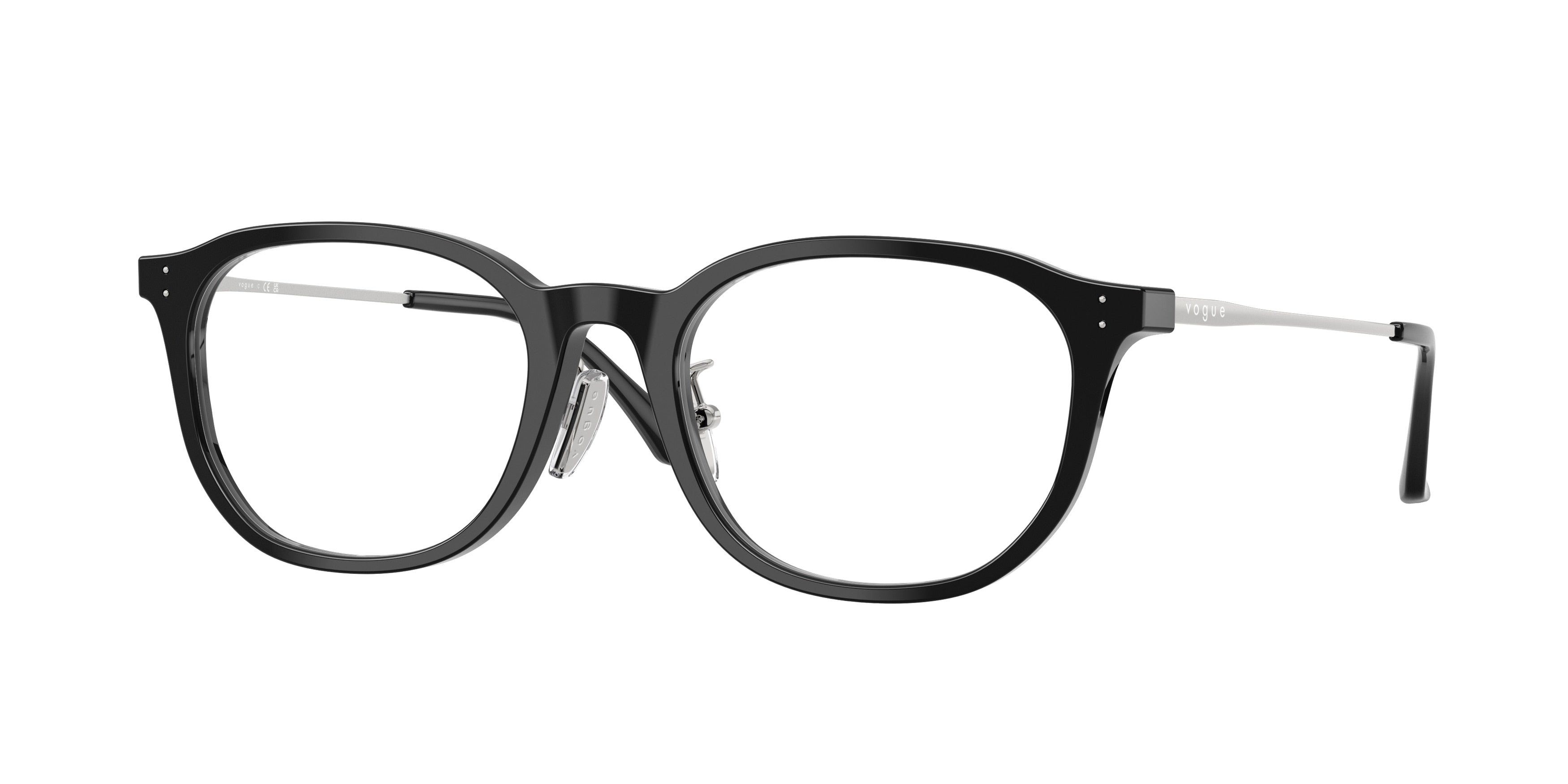 Vogue VO5713D Irregular Eyeglasses W44-Black 52-140-19 - Color Map Black