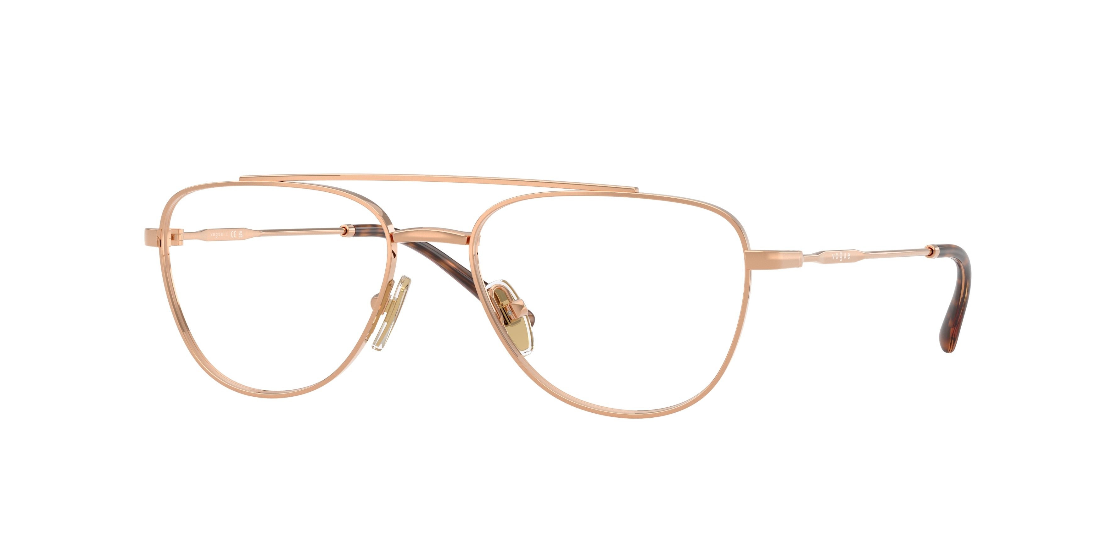 VOGUE JUNIOR OPHTHAL VY1001 Pilot Eyeglasses 5152-Rose Gold 50-130-16 - Color Map Gold