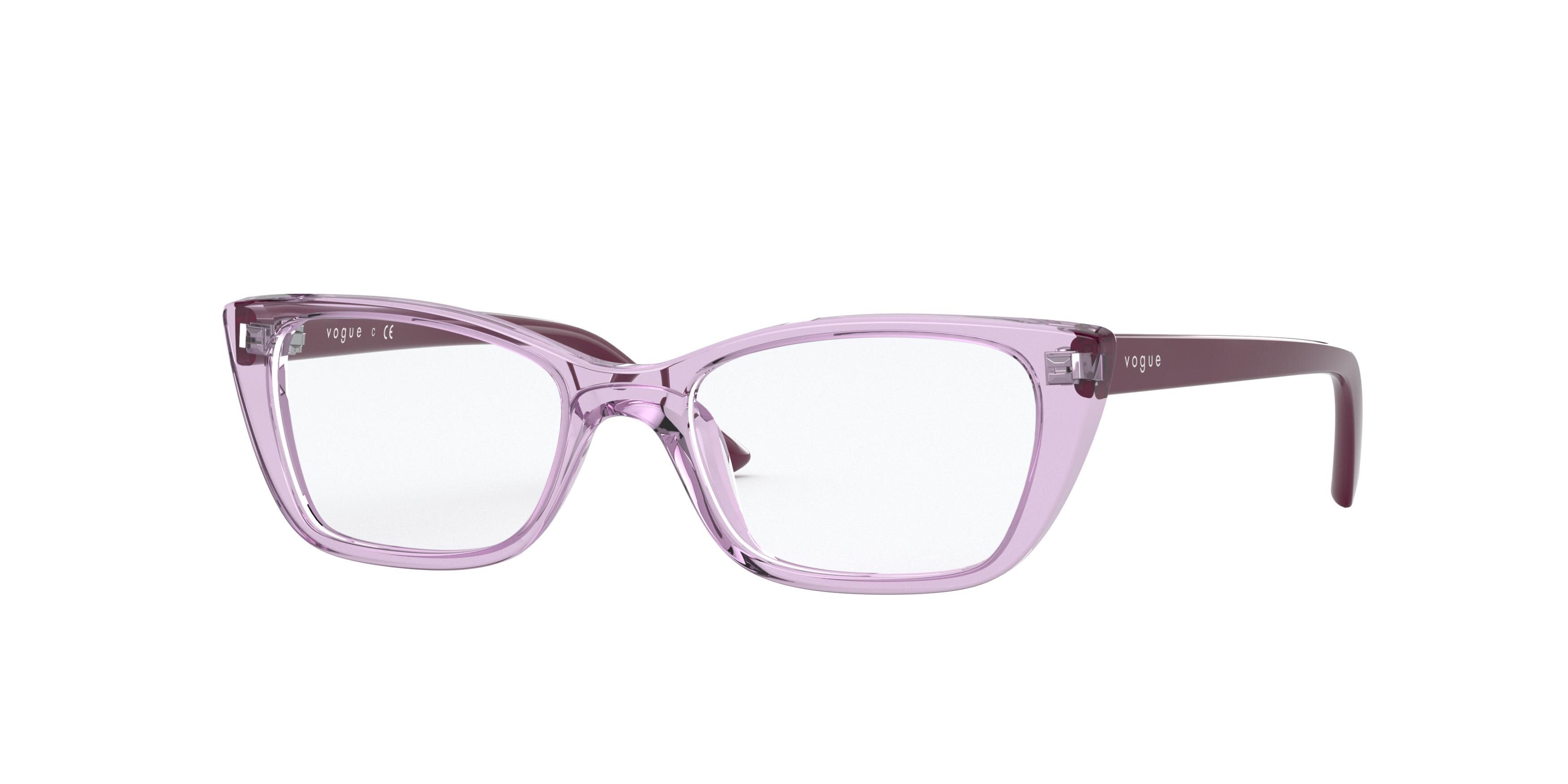 VOGUE JUNIOR OPHTHAL VY2004 Rectangle Eyeglasses 2686-Top Transparent Purple 46-125-16 - Color Map Violet