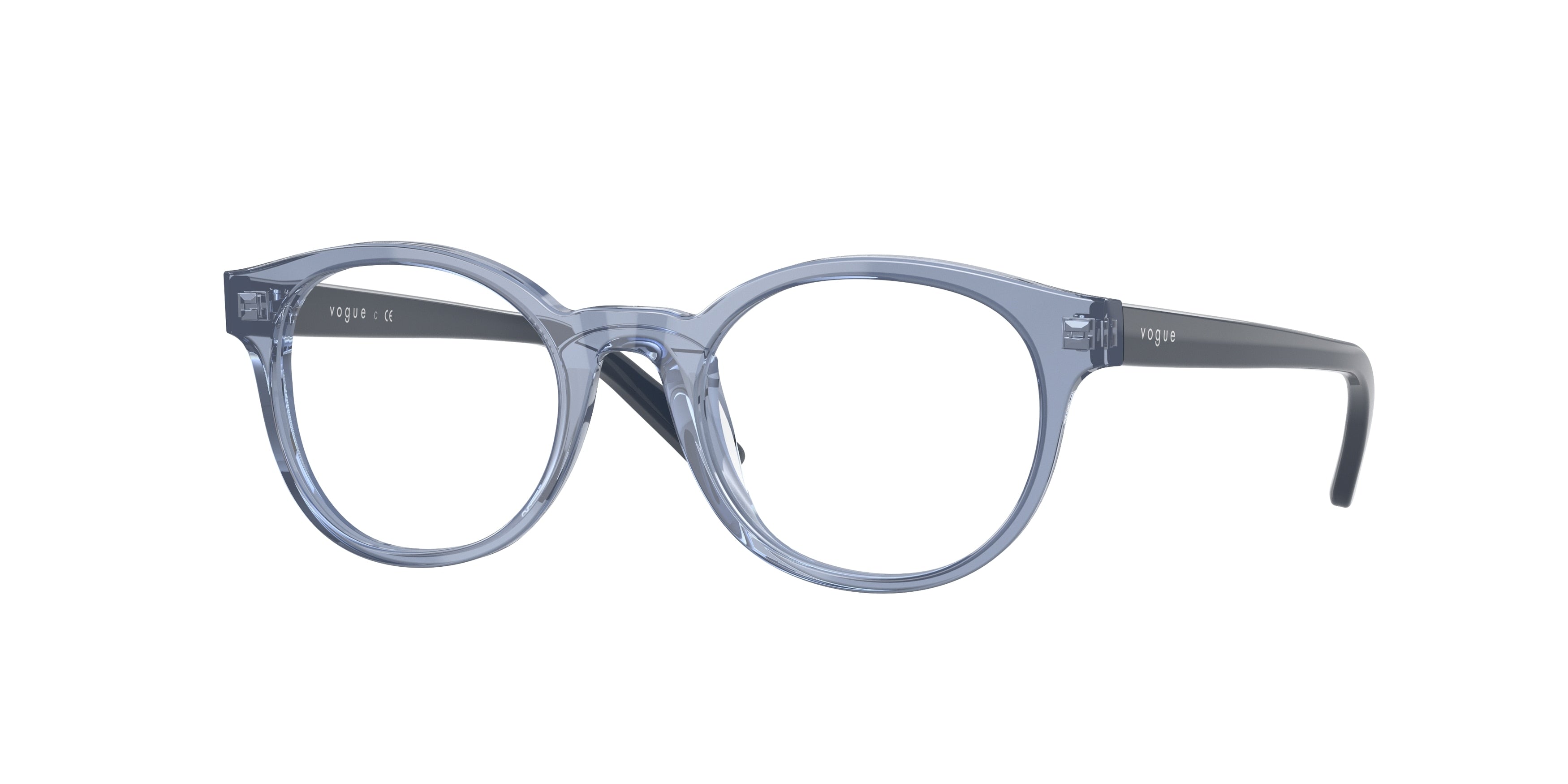 VOGUE JUNIOR OPHTHAL VY2008 Pillow Eyeglasses 2977-Transparent Blue 45-125-18 - Color Map Blue