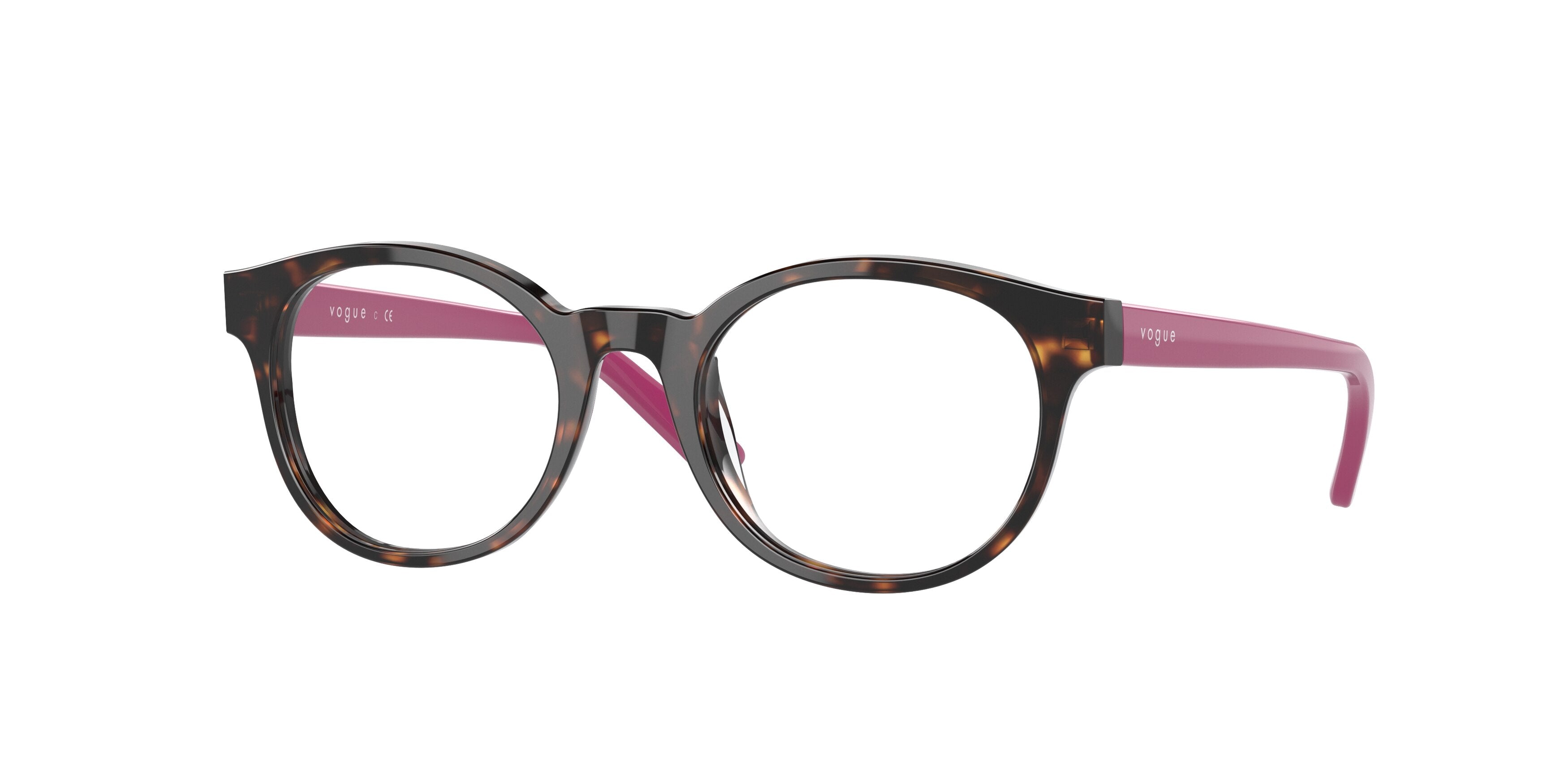 VOGUE JUNIOR OPHTHAL VY2008 Pillow Eyeglasses W656-Havana 45-125-18 - Color Map Tortoise