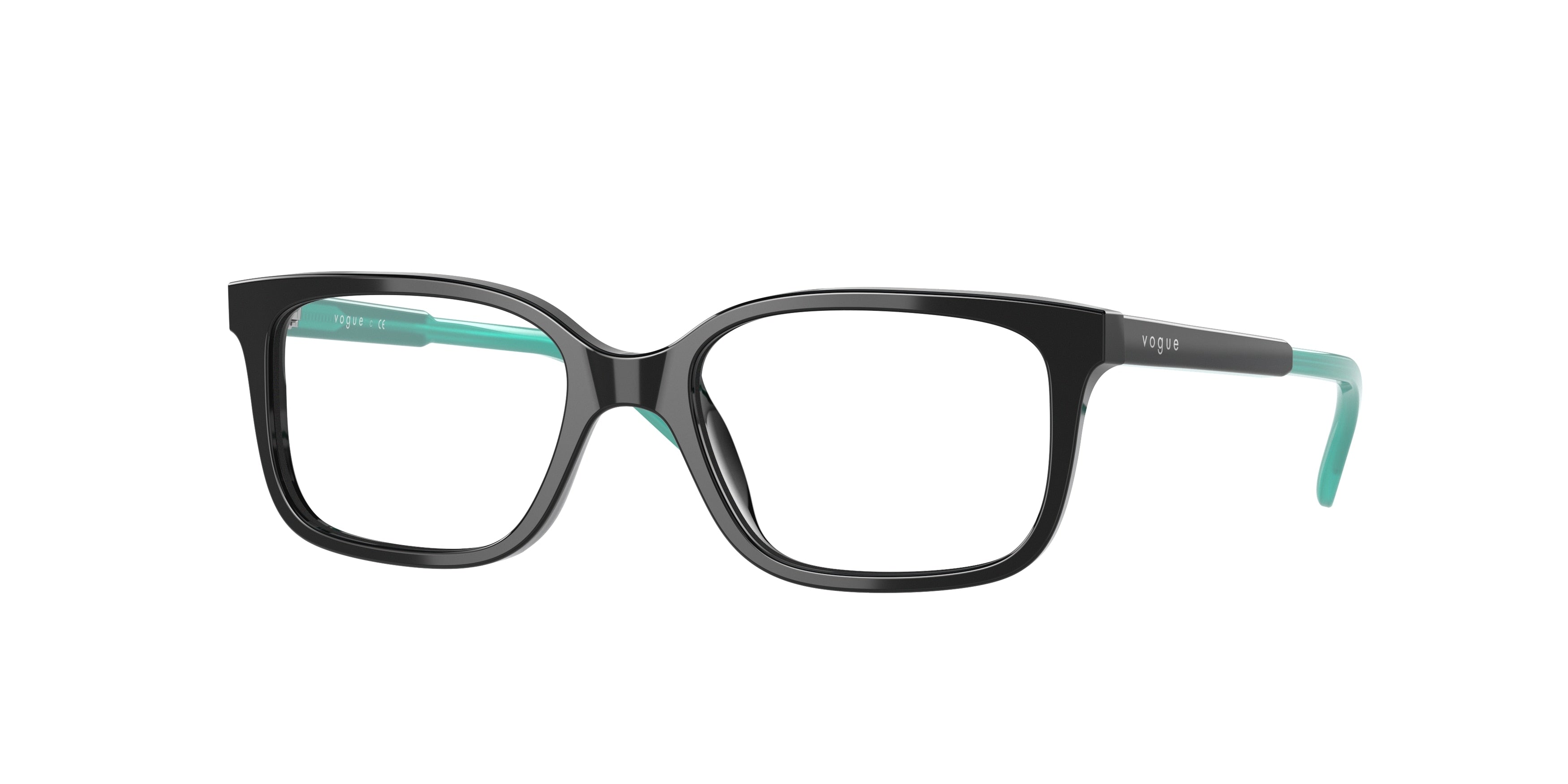 VOGUE JUNIOR OPHTHAL VY2014 Rectangle Eyeglasses  W44-Black 47-125-16 - Color Map Black