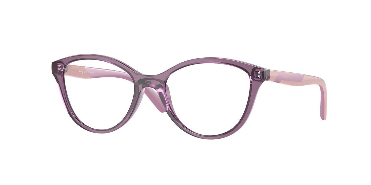 VOGUE JUNIOR OPHTHAL VY2019 Pillow Eyeglasses 3064-Transparent Violet 48-125-16 - Color Map Violet