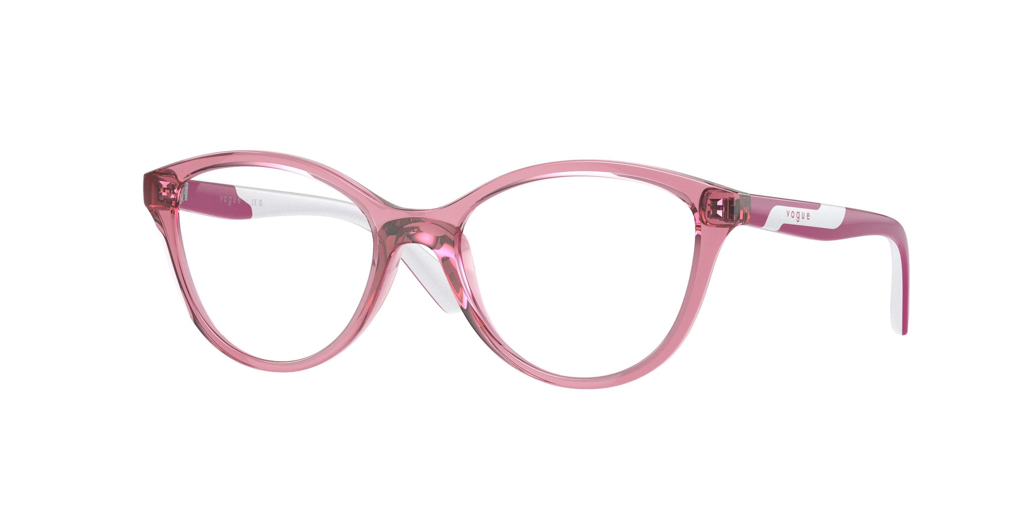 VOGUE JUNIOR OPHTHAL VY2019 Pillow Eyeglasses 3065-Transparent Purple 48-125-16 - Color Map Violet