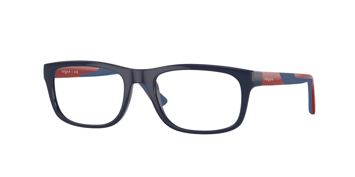 VOGUE JUNIOR OPHTHAL VY2021 Rectangle Eyeglasses 3105-Full Dark Blue 50-130-17 - Color Map Blue