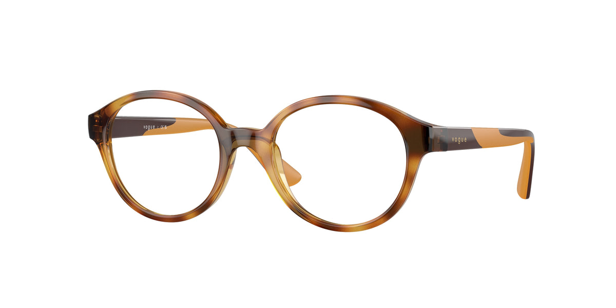 VOGUE JUNIOR OPHTHAL VY2025 Oval Eyeglasses 2718-Dark Havana 45-125-17 - Color Map Brown