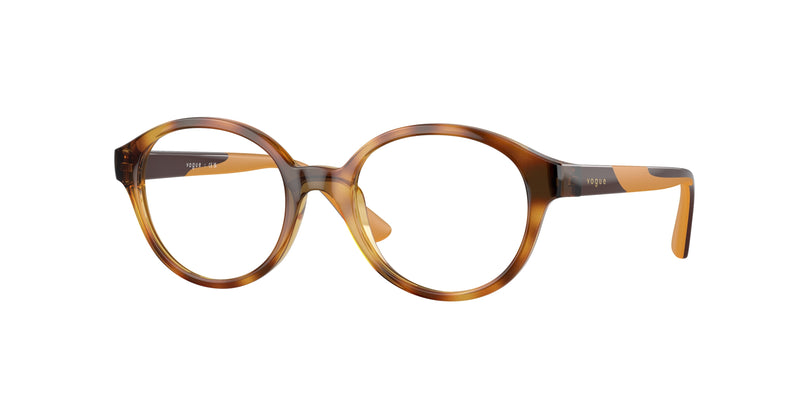 VOGUE JUNIOR OPHTHAL VY2025 Oval Eyeglasses 2718-Dark Havana 45-125-17 - Color Map Brown