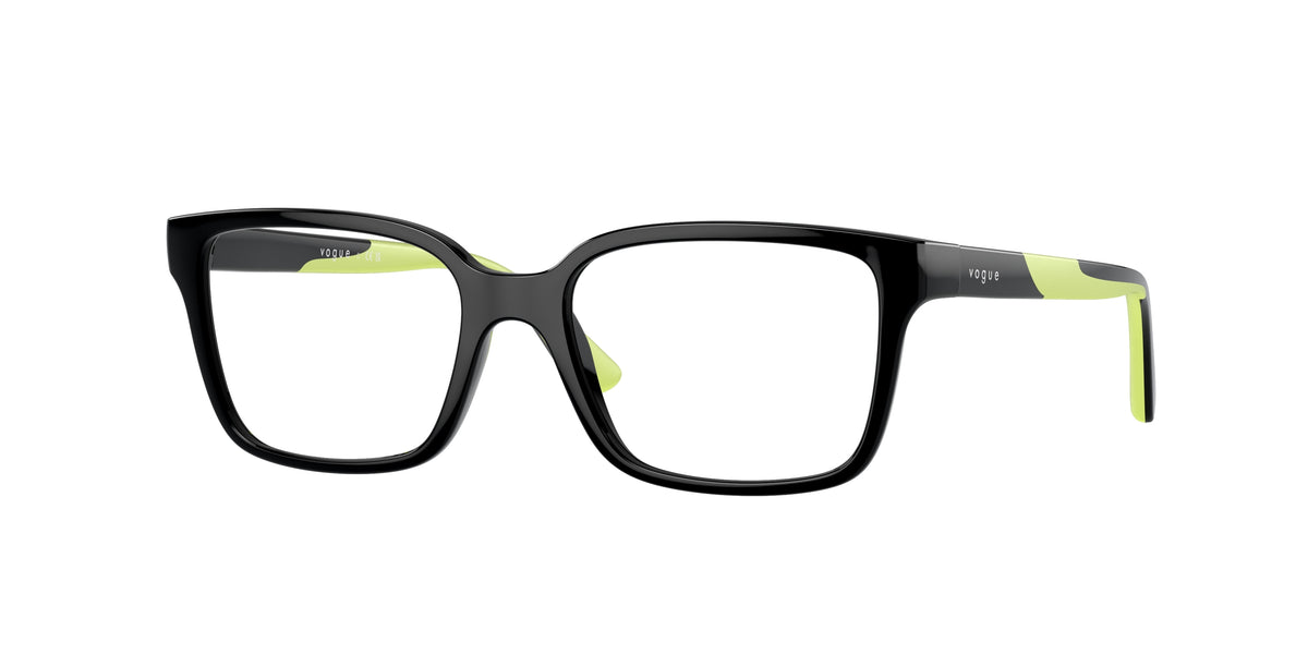 VOGUE JUNIOR OPHTHAL VY2026 Rectangle Eyeglasses W44-Black 49-130-16 - Color Map Black