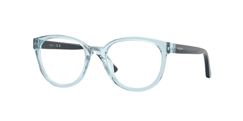 VOGUE JUNIOR OPHTHAL VY2029 Pillow Eyeglasses 2582-Transparent Azure 47-130-17 - Color Map Blue