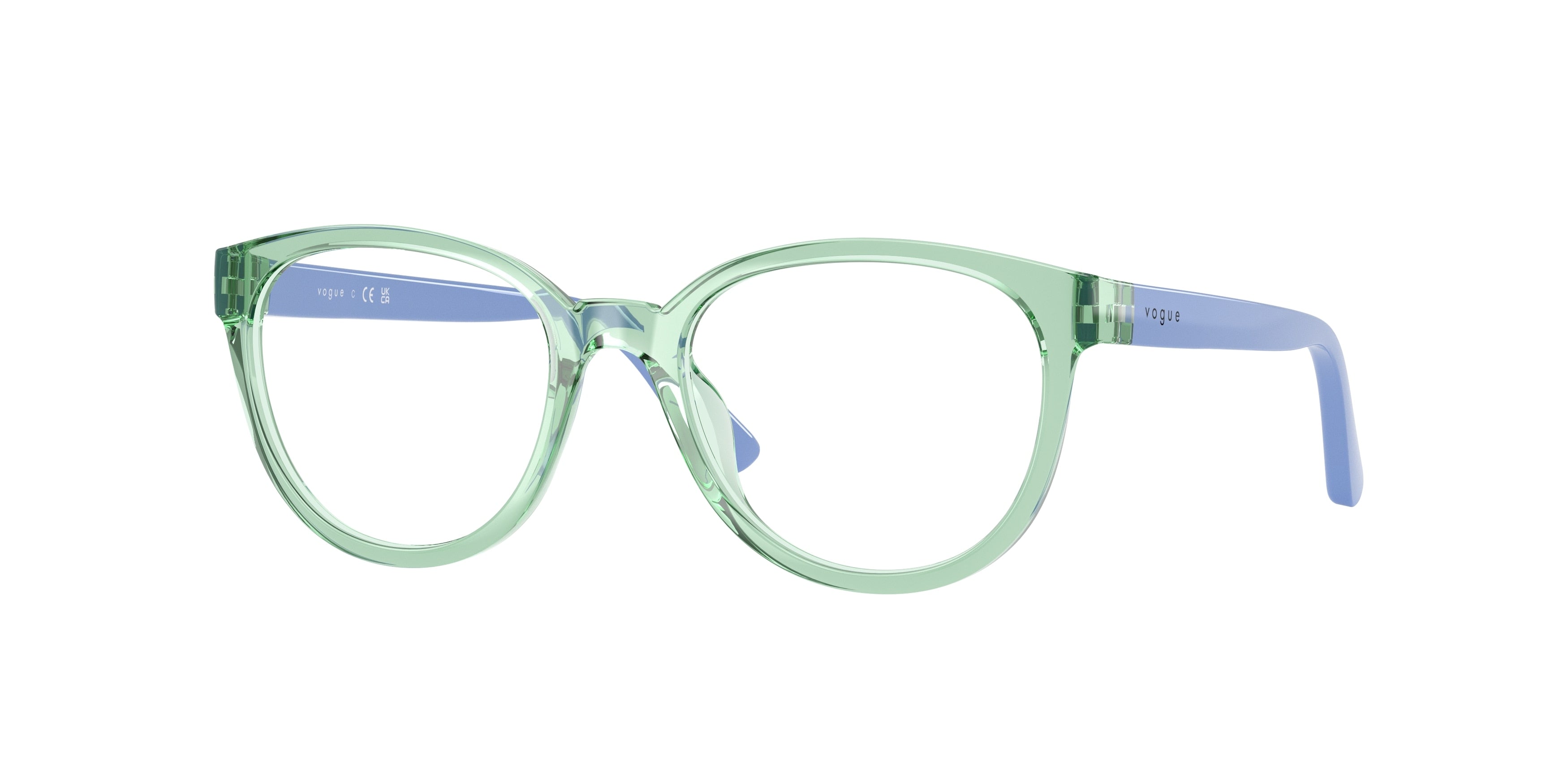 VOGUE JUNIOR OPHTHAL VY2029 Pillow Eyeglasses 3043-Transparent Green 47-130-17 - Color Map Green