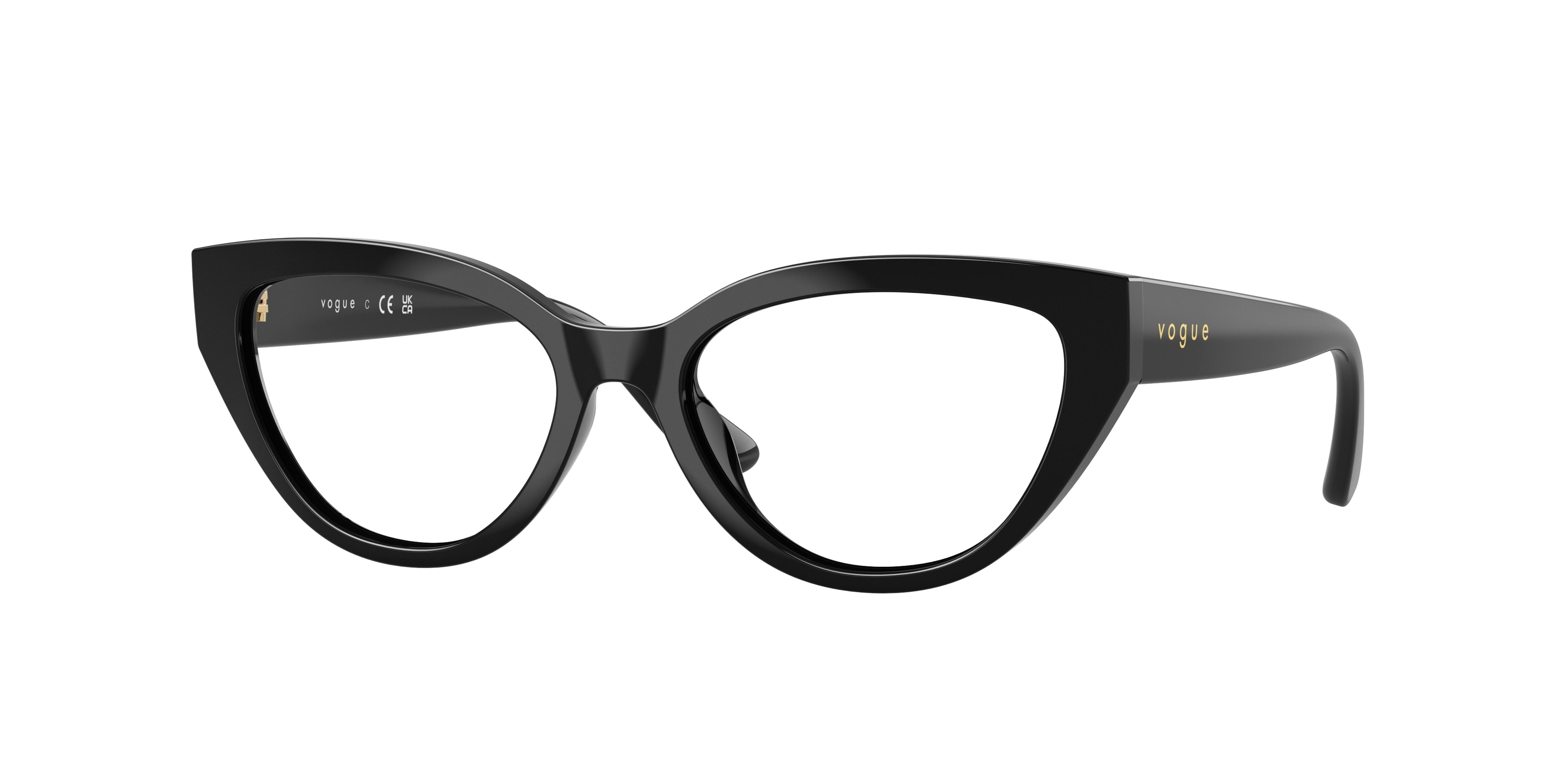 VOGUE JUNIOR OPHTHAL VY2031 Butterfly Eyeglasses W44-Black 50-130-16 - Color Map Black