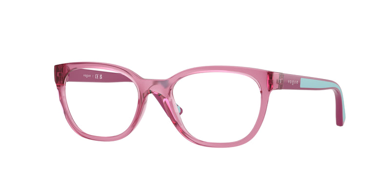 VOGUE JUNIOR OPHTHAL VY2033 Pillow Eyeglasses 2613-Transparent Dark Rose 48-125-16 - Color Map Pink