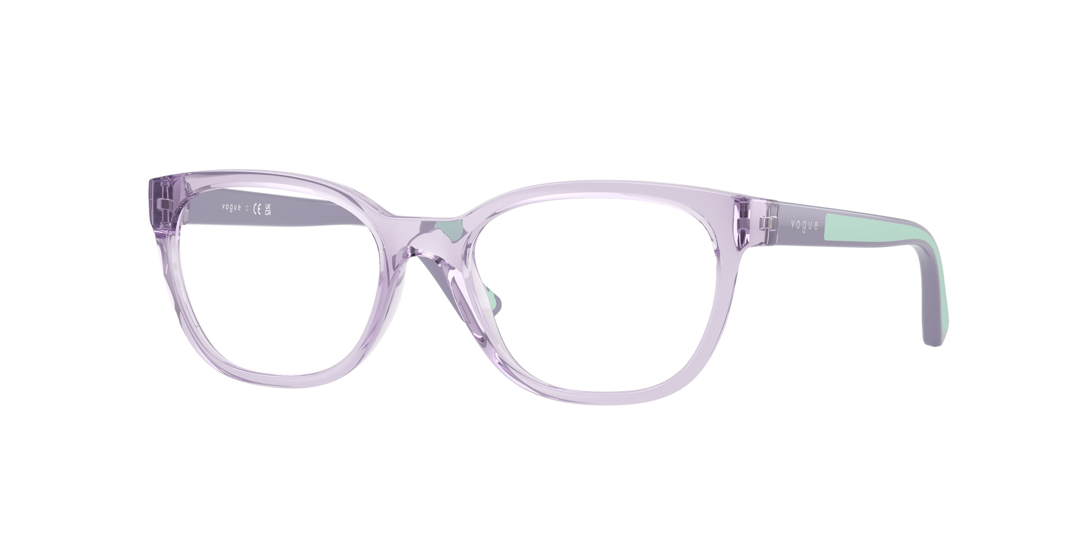 VOGUE JUNIOR OPHTHAL VY2033 Pillow Eyeglasses 2745-Transparent Violet 48-125-16 - Color Map Violet