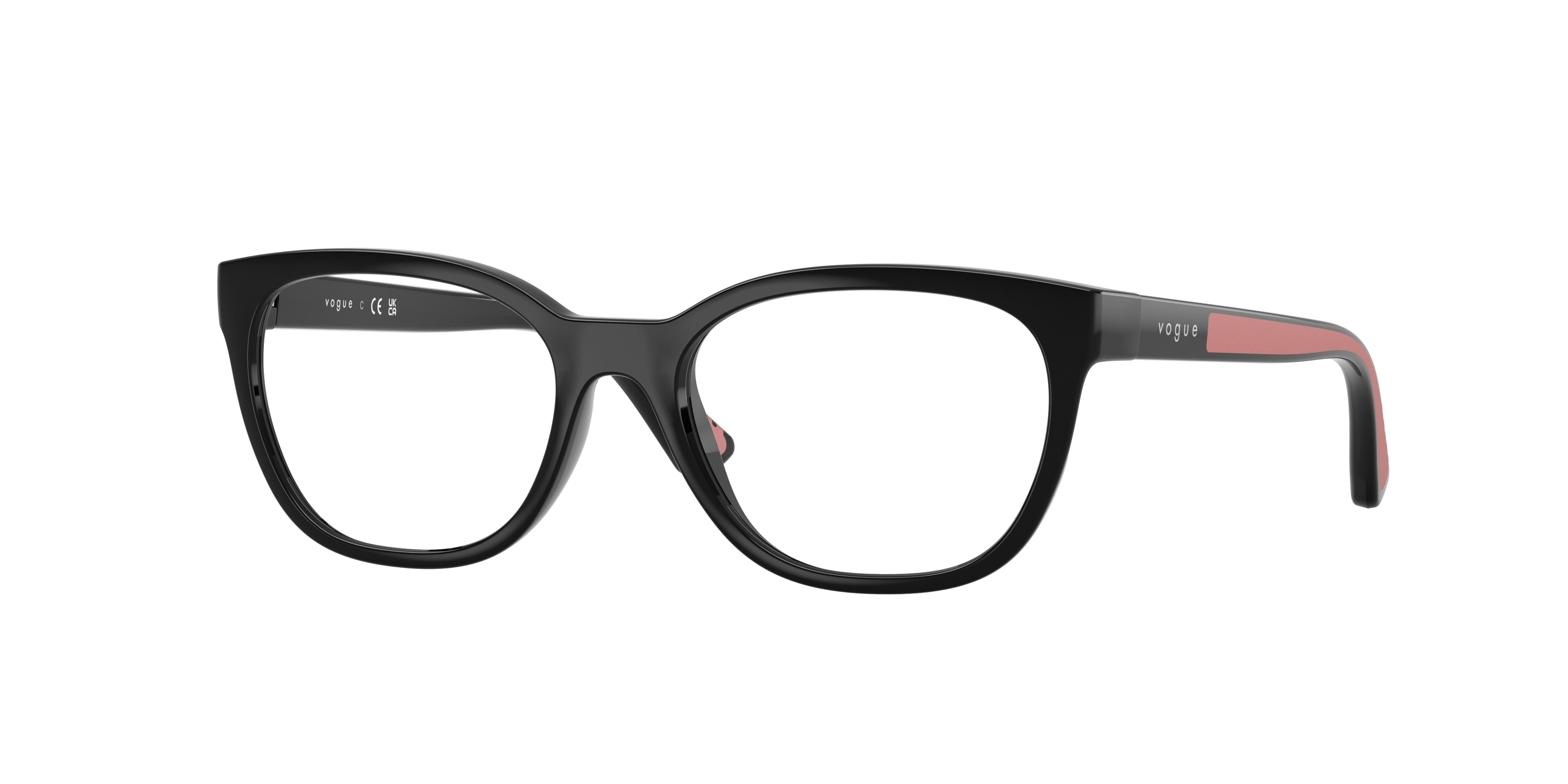 VOGUE JUNIOR OPHTHAL VY2033 Pillow Eyeglasses W44-Black 48-125-16 - Color Map Black