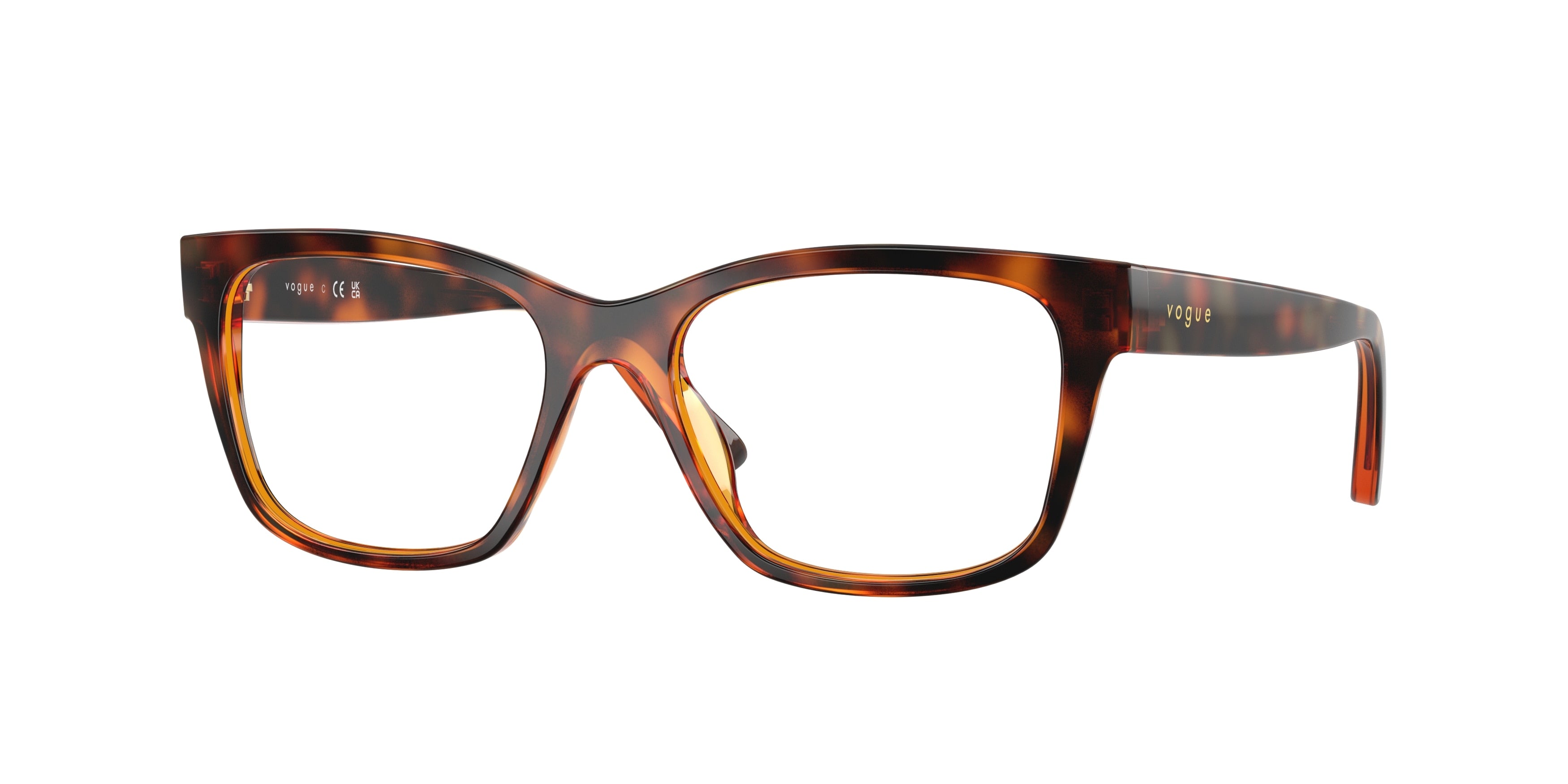 VOGUE JUNIOR OPHTHAL VY2034 Pillow Eyeglasses 2718-Total Dark Havana 51-135-16 - Color Map Brown