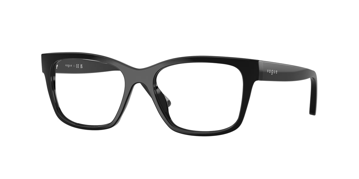 VOGUE JUNIOR OPHTHAL VY2034 Pillow Eyeglasses W44-Black 51-135-16 - Color Map Black