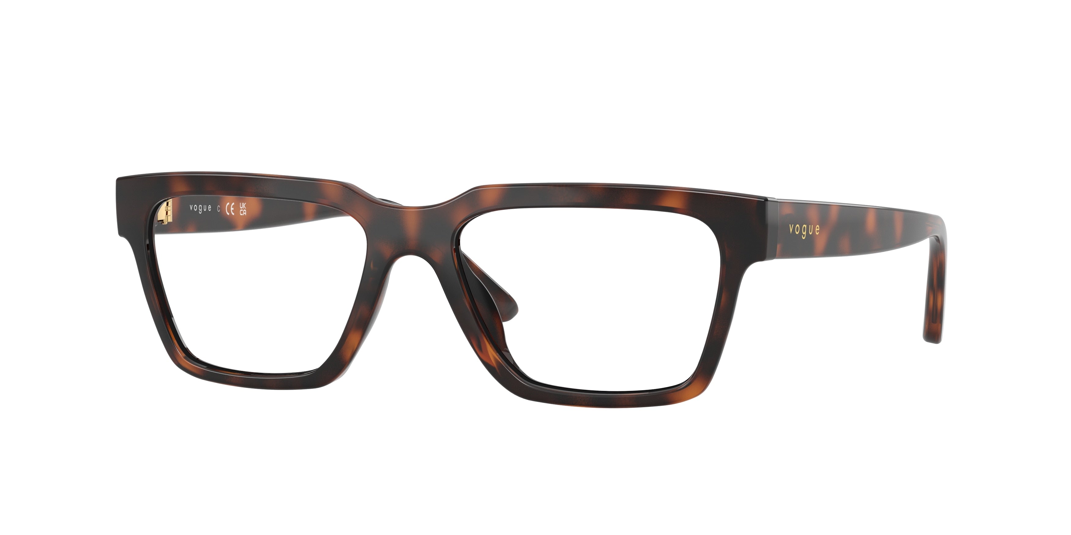 VOGUE JUNIOR OPHTHAL VY2040 Rectangle Eyeglasses 2718-Total Dark Havana 51-135-16 - Color Map Brown