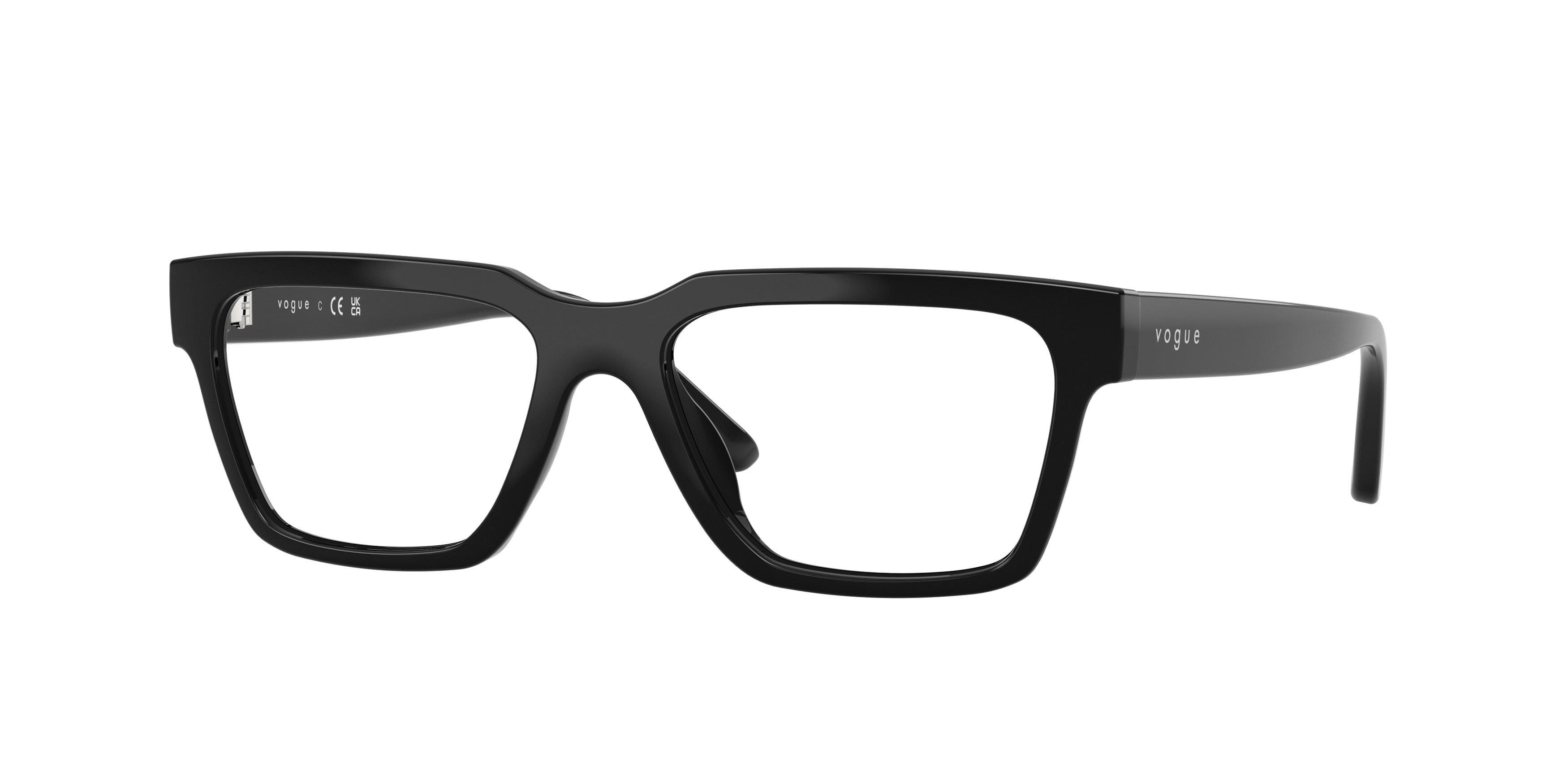 VOGUE JUNIOR OPHTHAL VY2040 Rectangle Eyeglasses W44-Black 51-135-16 - Color Map Black