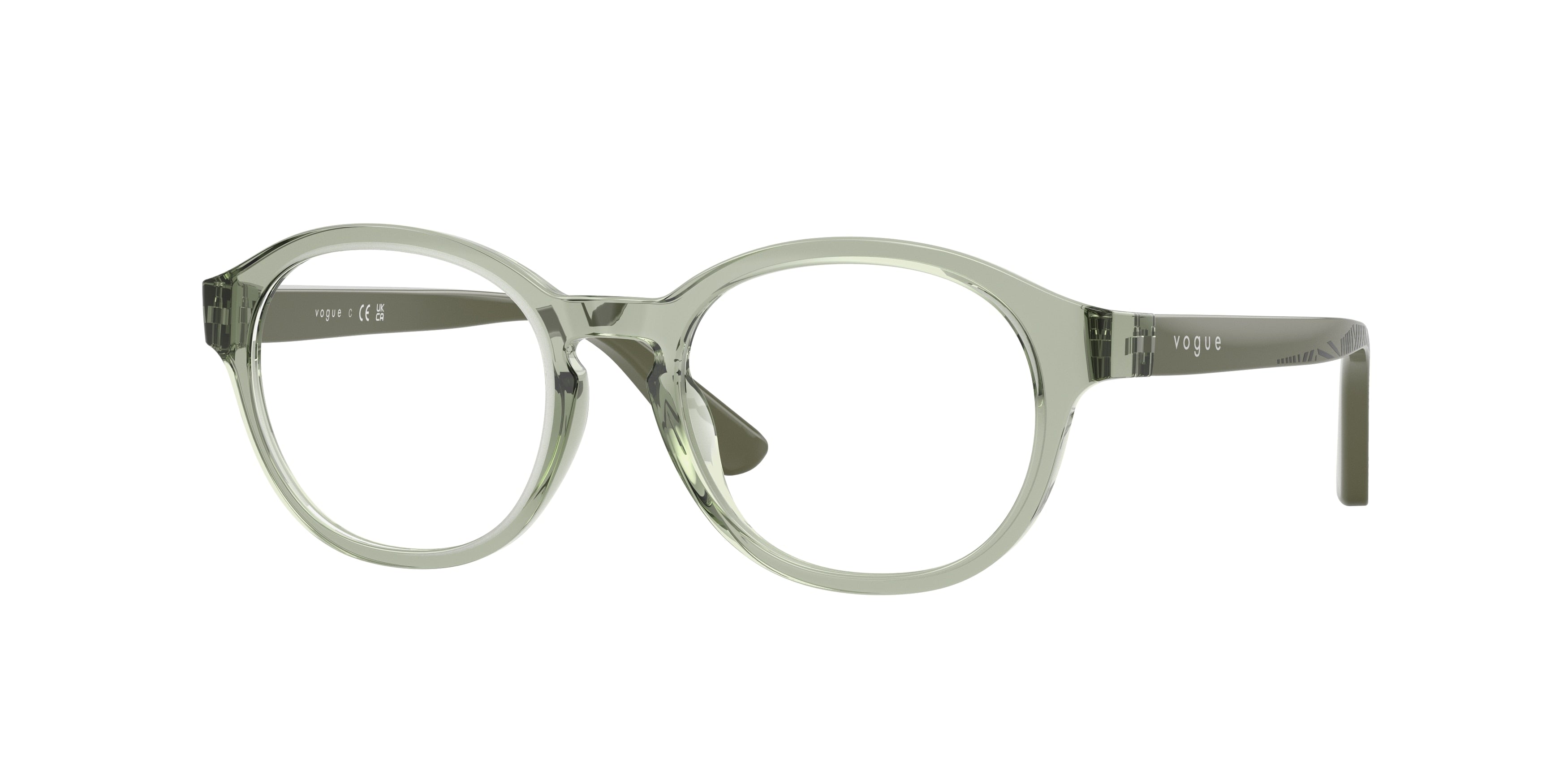 VOGUE JUNIOR OPHTHAL VY2041 Phantos Eyeglasses 3022-Transparent Green 47-130-17 - Color Map Green