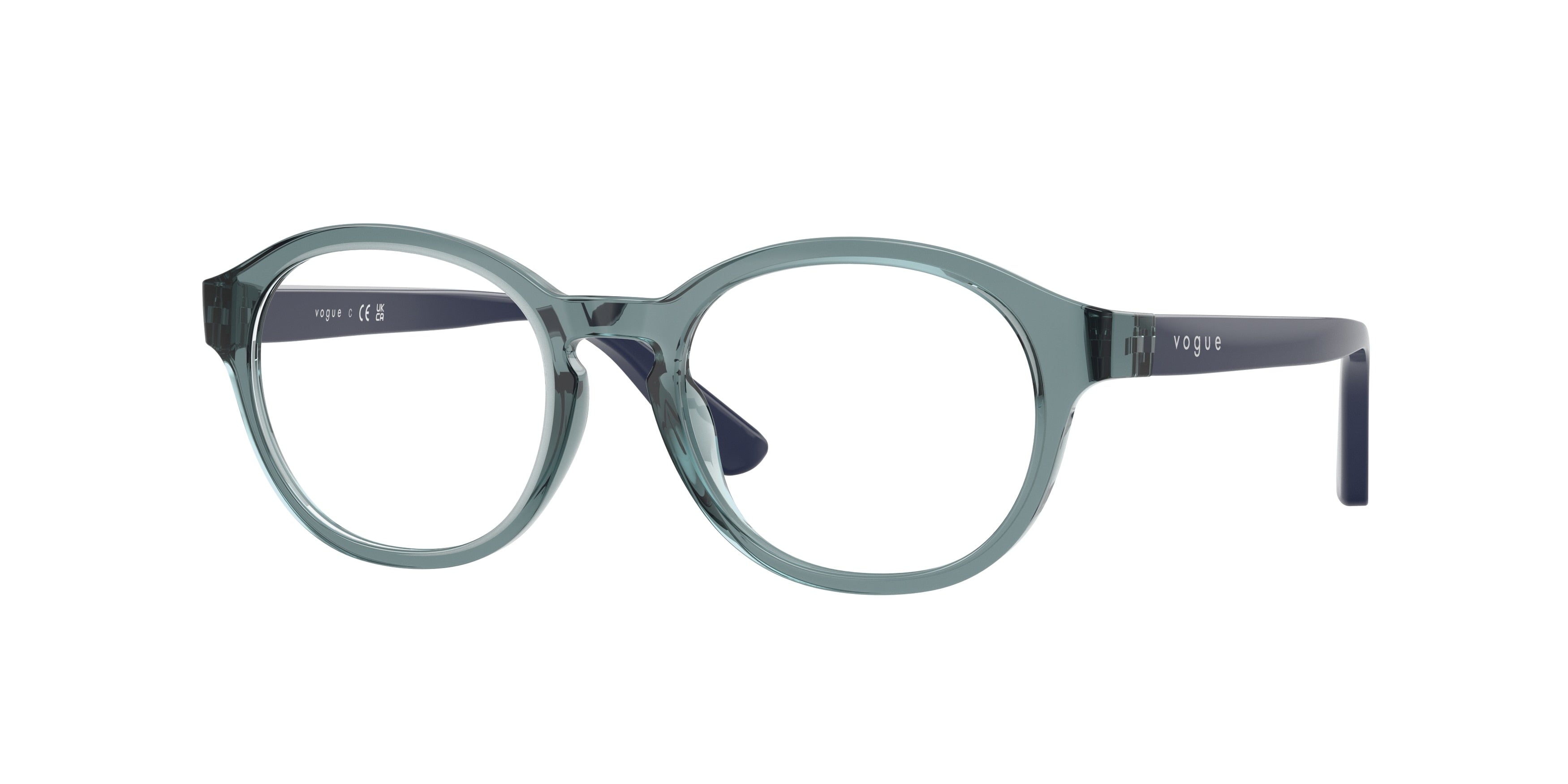 VOGUE JUNIOR OPHTHAL VY2041 Phantos Eyeglasses 3265-Transparent Blue 47-130-17 - Color Map Blue