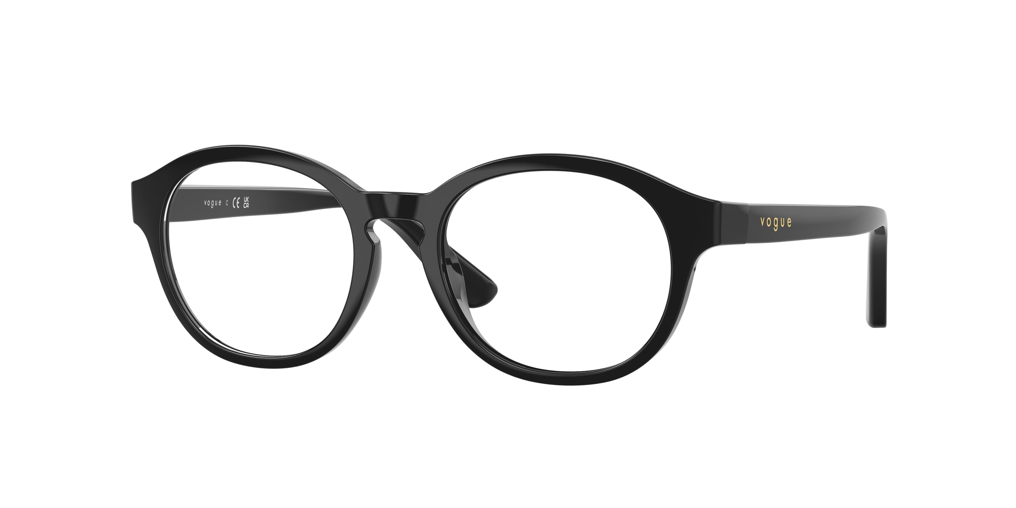 VOGUE JUNIOR OPHTHAL VY2041 Phantos Eyeglasses  W44-Black 47-130-17 - Color Map Black