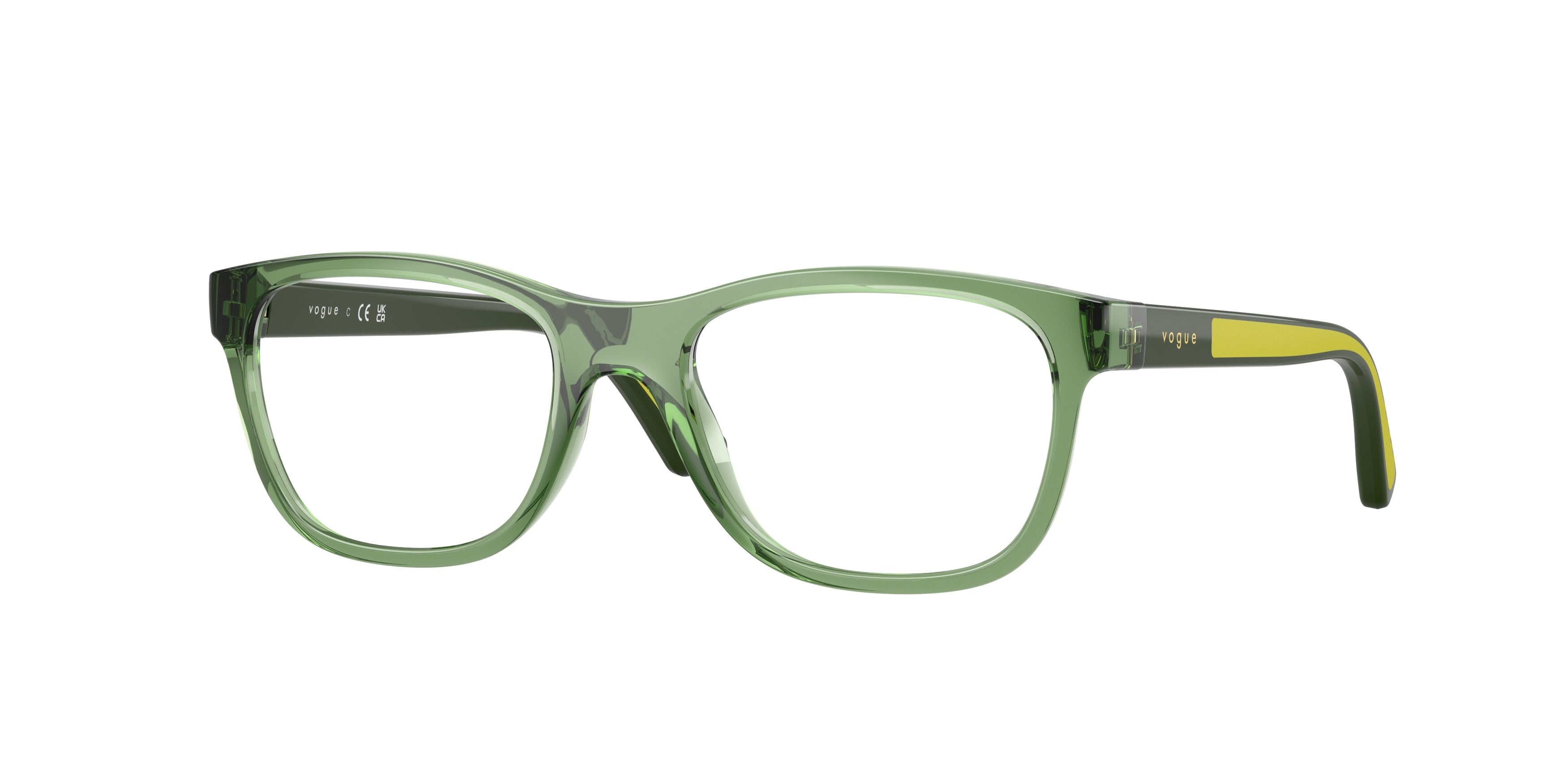 VOGUE JUNIOR OPHTHAL VY2042 Pillow Eyeglasses 3067-Transparent Green 48-125-17 - Color Map Green