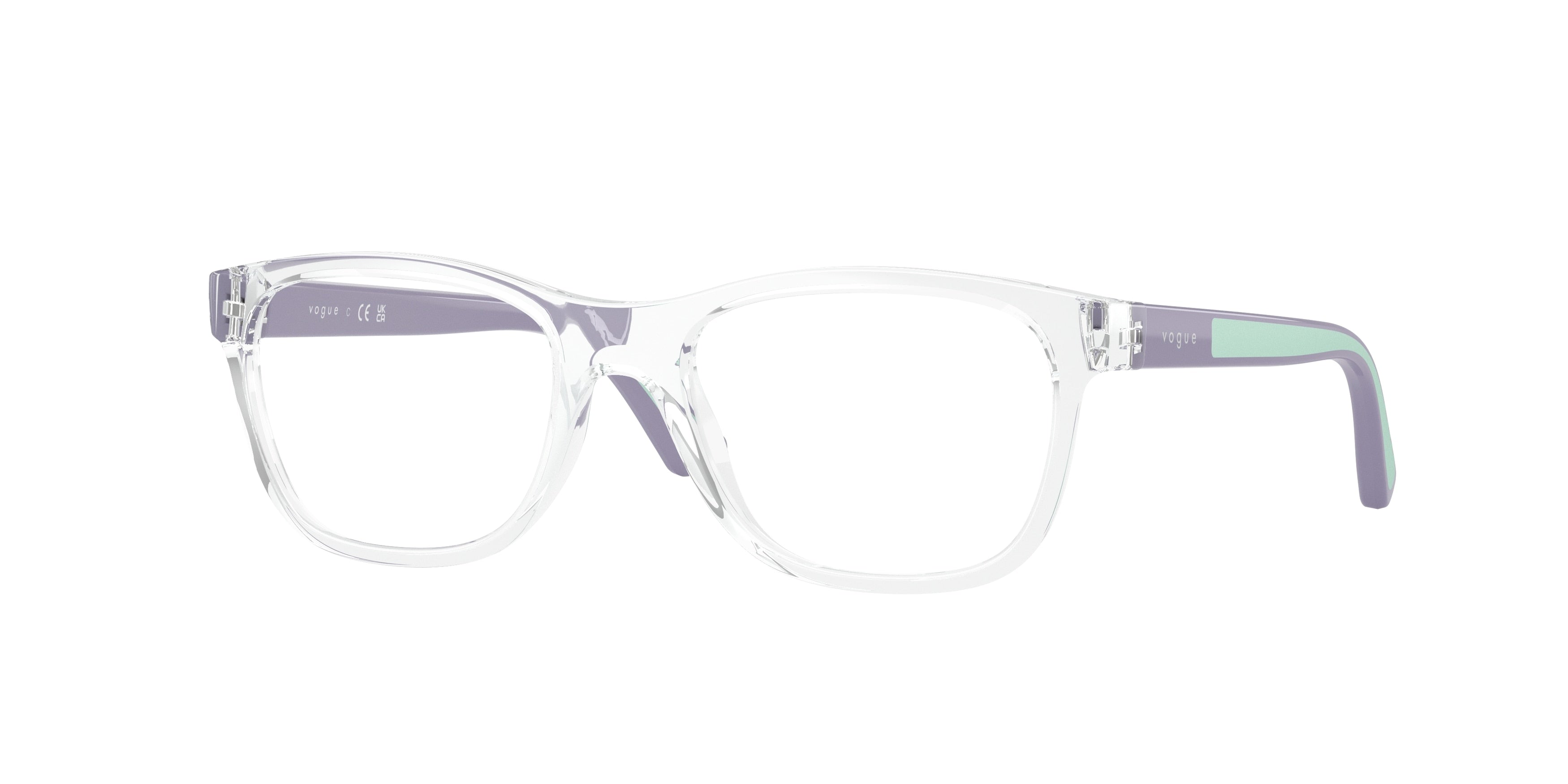 VOGUE JUNIOR OPHTHAL VY2042 Pillow Eyeglasses W745-Transparent 48-125-17 - Color Map Transparent