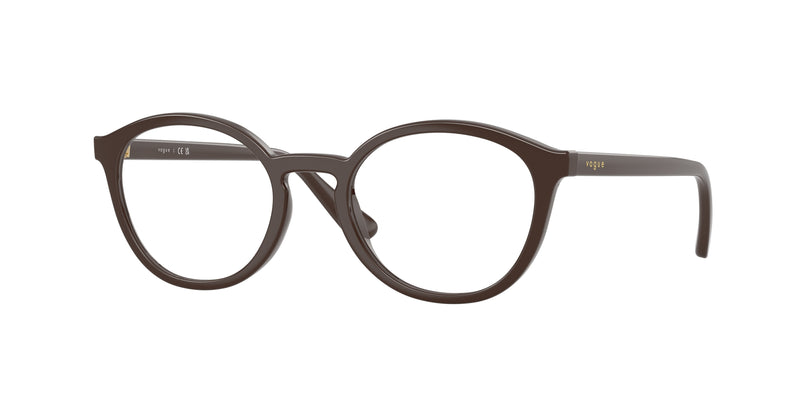 VOGUE JUNIOR OPHTHAL VY2044 Phantos Eyeglasses 2252-Full Brown 46-135-19 - Color Map Brown