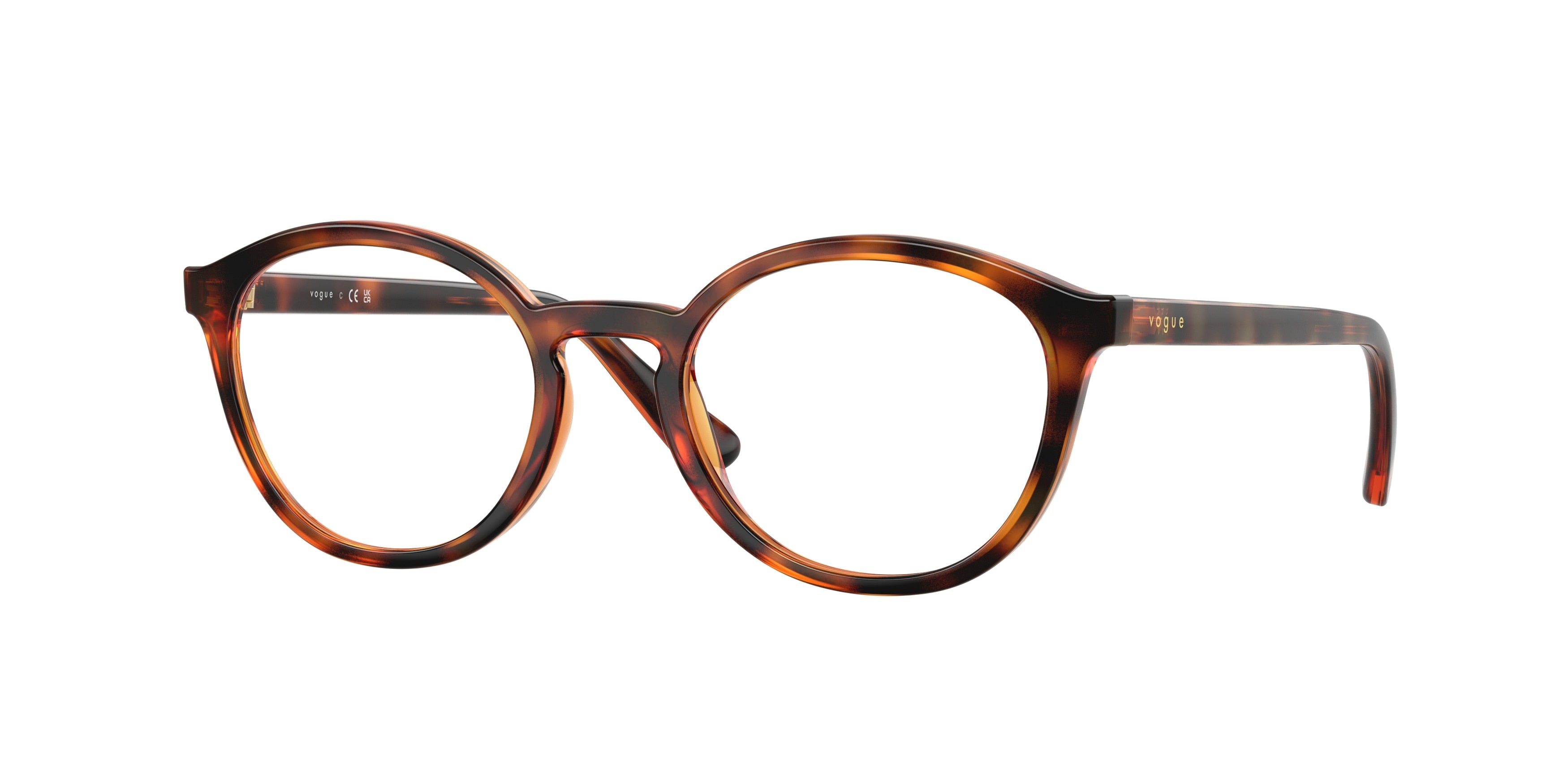 VOGUE JUNIOR OPHTHAL VY2044 Phantos Eyeglasses W656-Dark Havana 46-135-19 - Color Map Brown