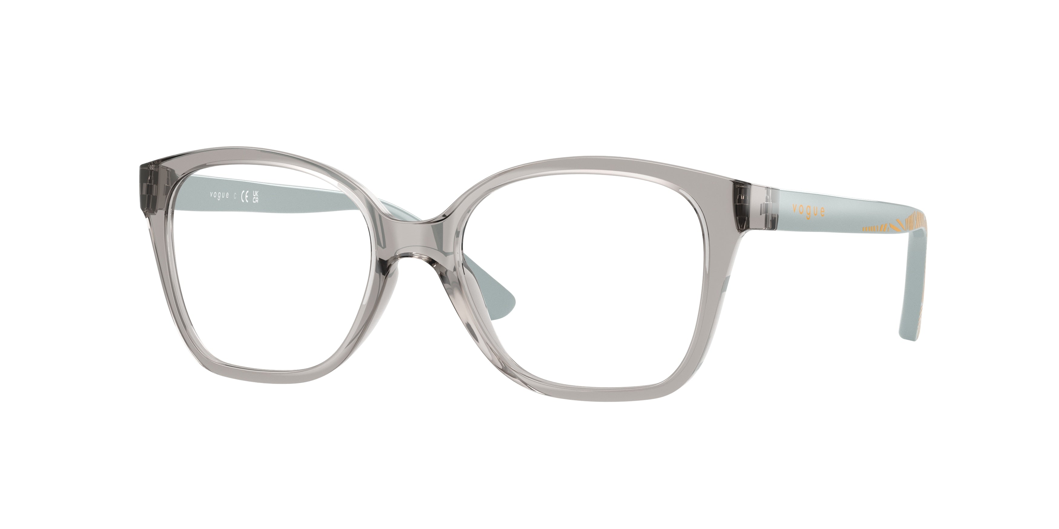 VOGUE JUNIOR OPHTHAL VY2045 Butterfly Eyeglasses 3184-Transparent Grey 48-130-16 - Color Map Grey